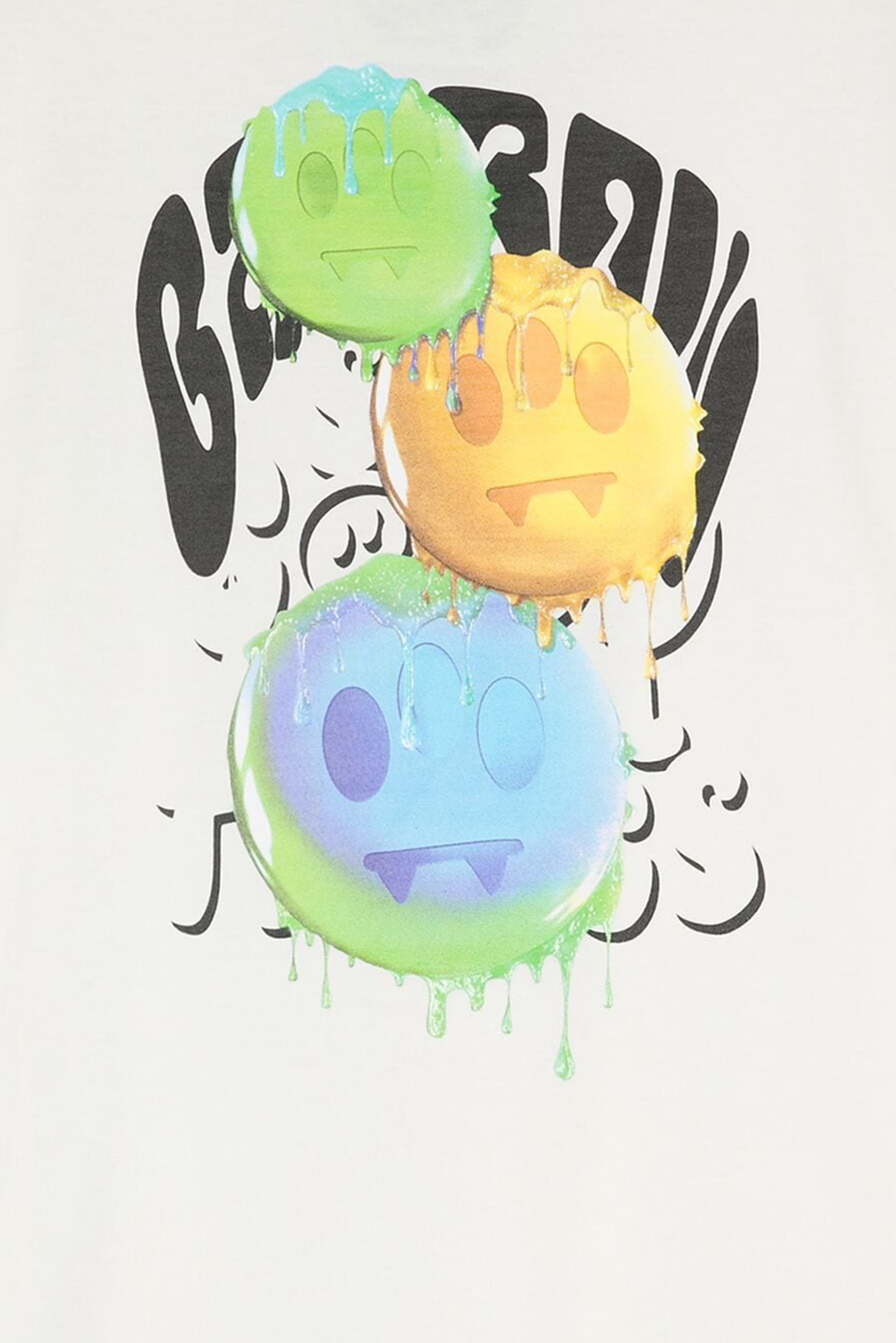 تيشيرت بطبعة وجه ضاحك بثلاث عيون قطن للأطفال