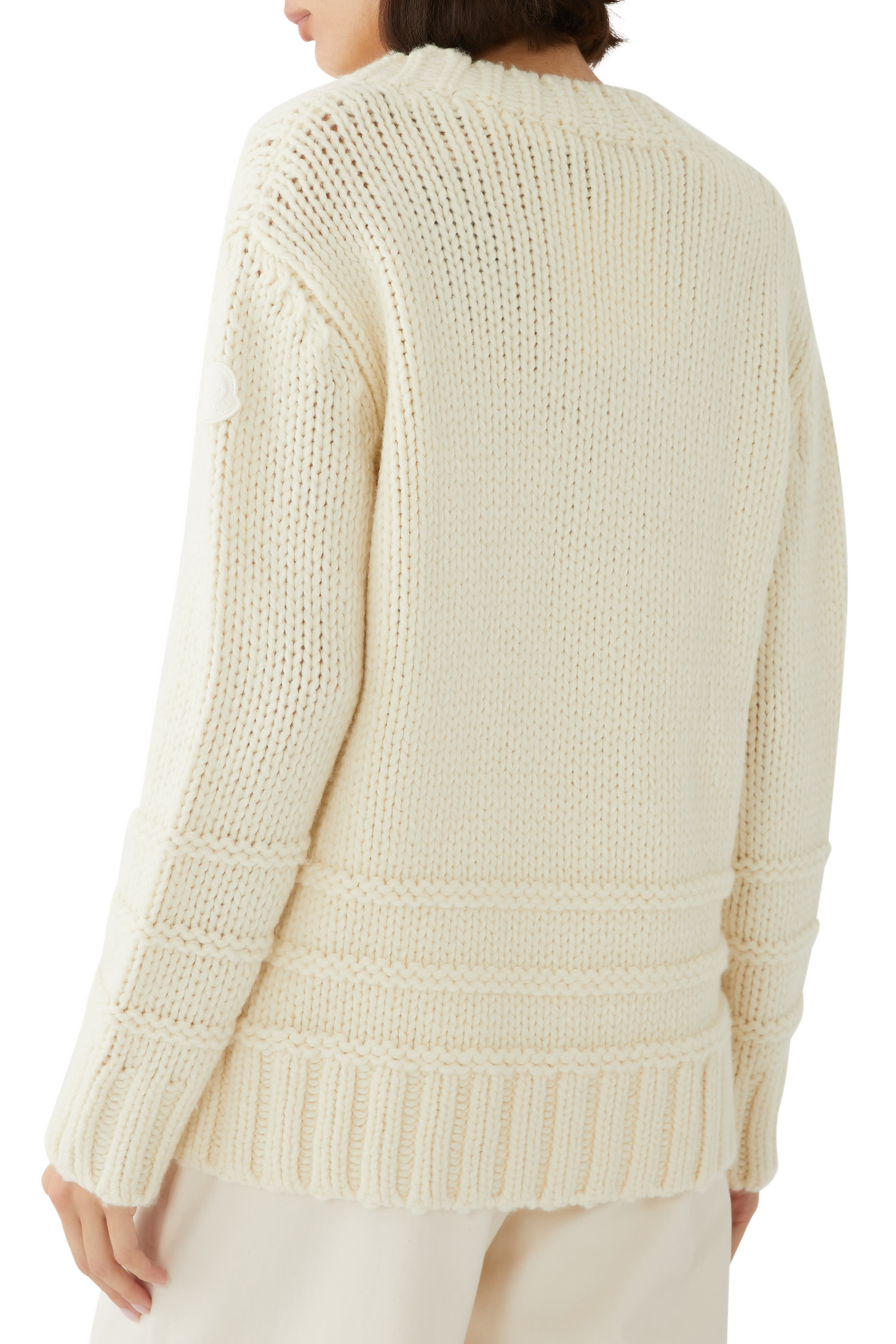 سترة بياقة V صوف