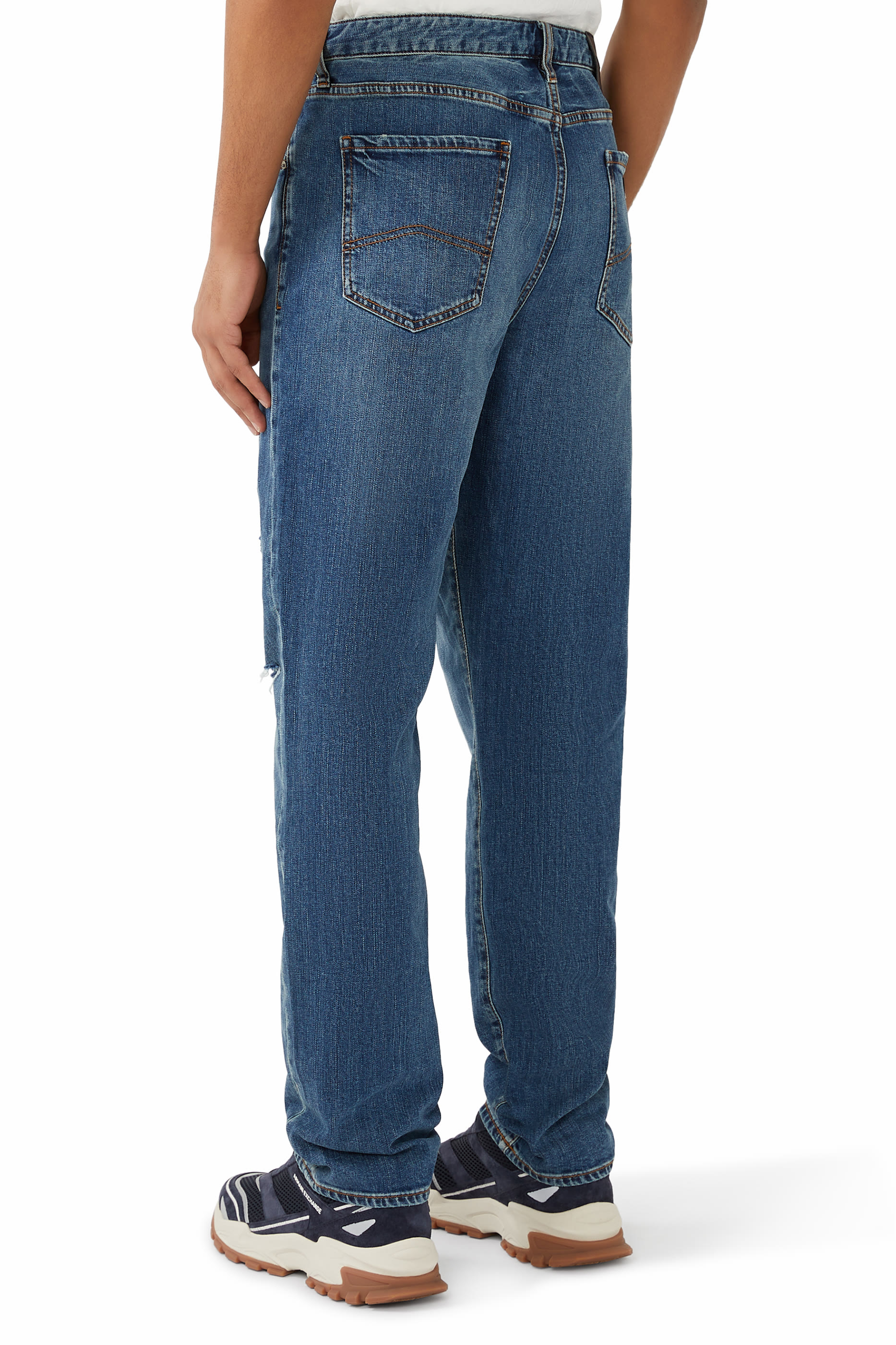 بنطال جينز جاي 13 بقصة ضيقة بخمسة جيوب