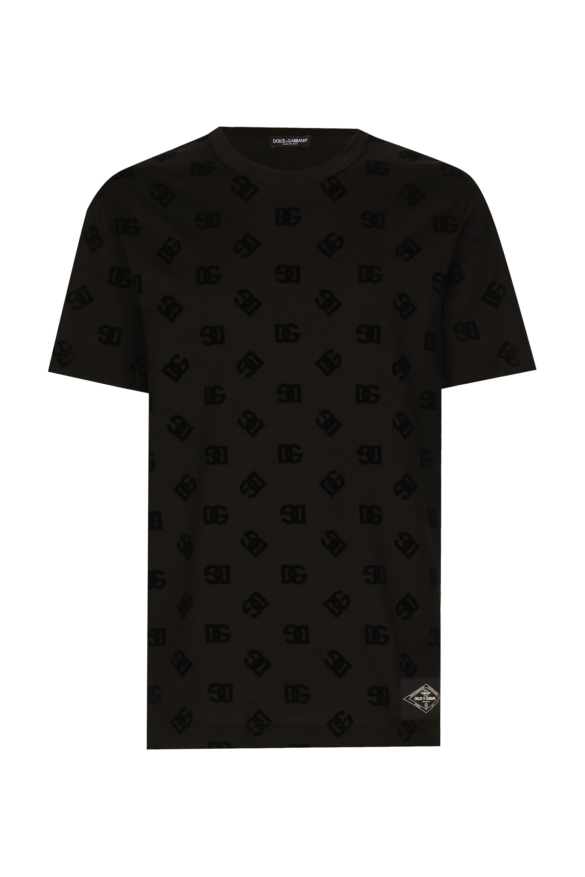 تيشيرت بطبعة حرفي شعار الماركة بالكامل قطن