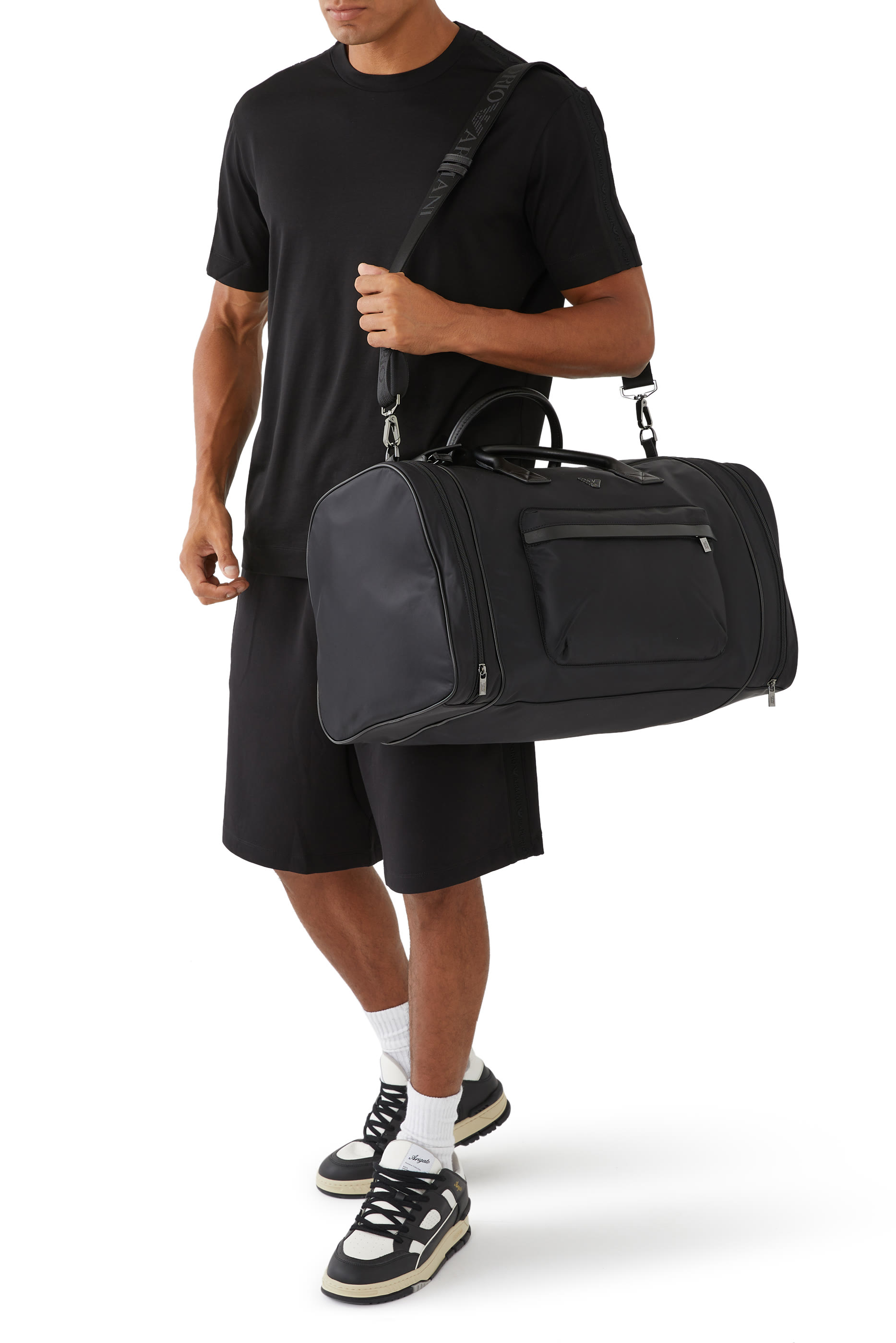 حقيبة دفل بشعار النسر نايلون