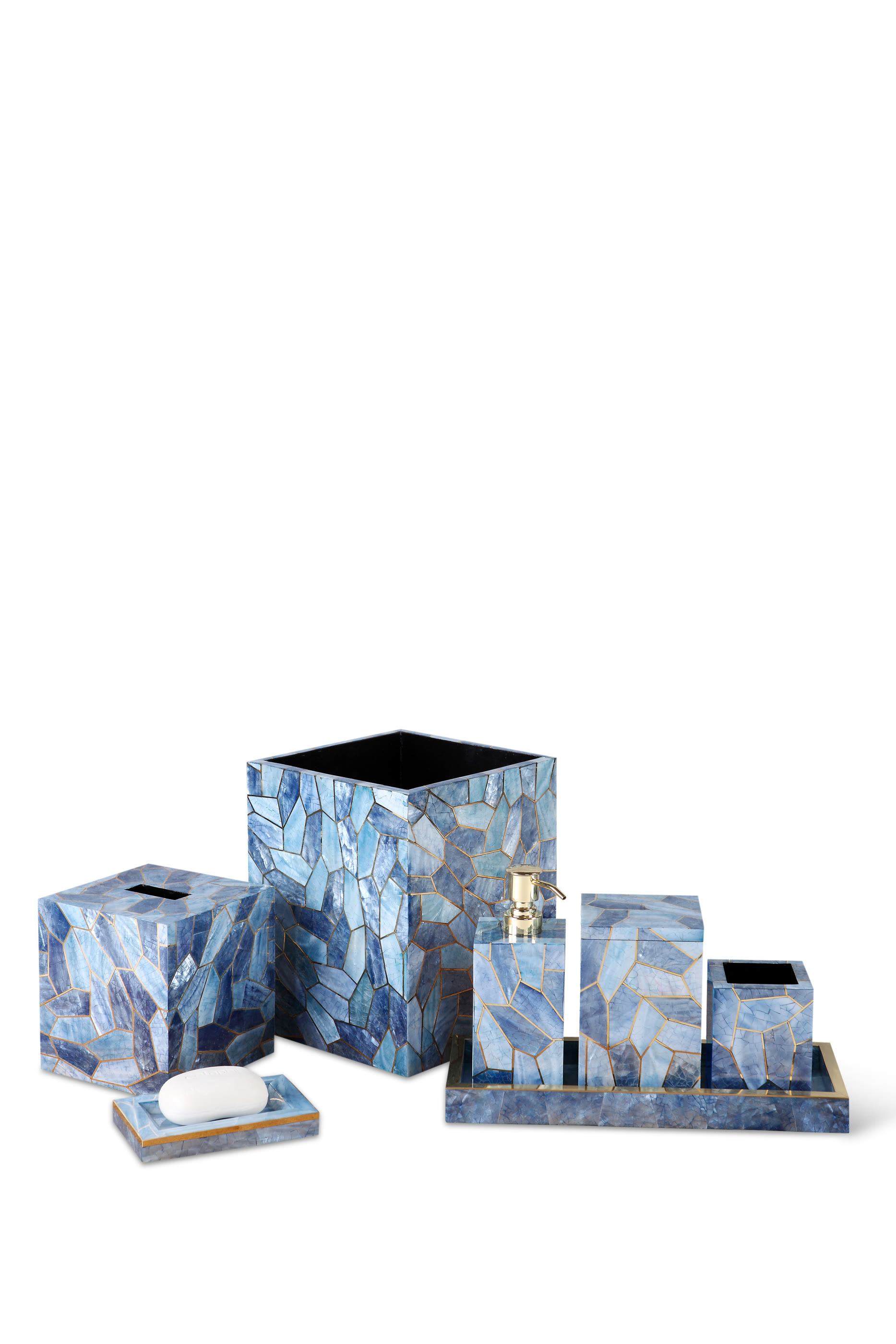 موزع صابون فرانشيسكا صدف ونحاس