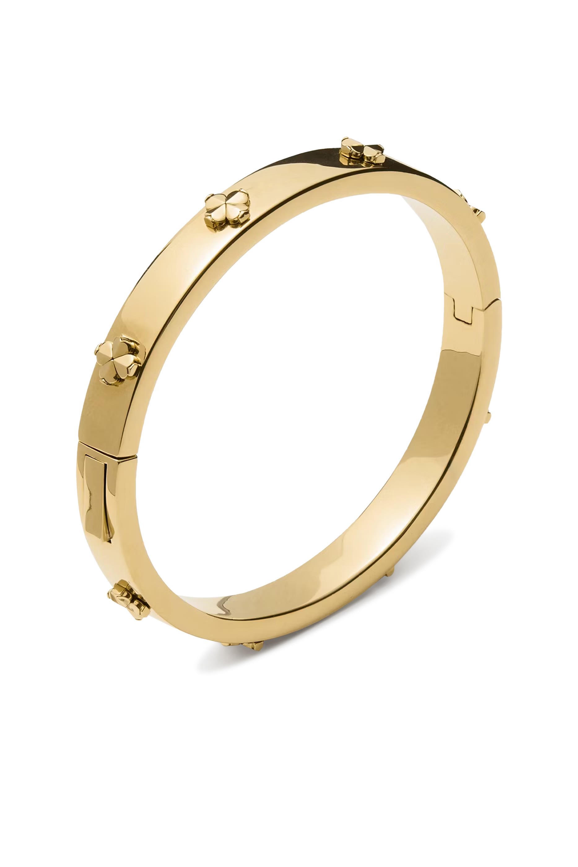 سوار بمفصلة وحلي بتصميم زهور بالشكل البستوني