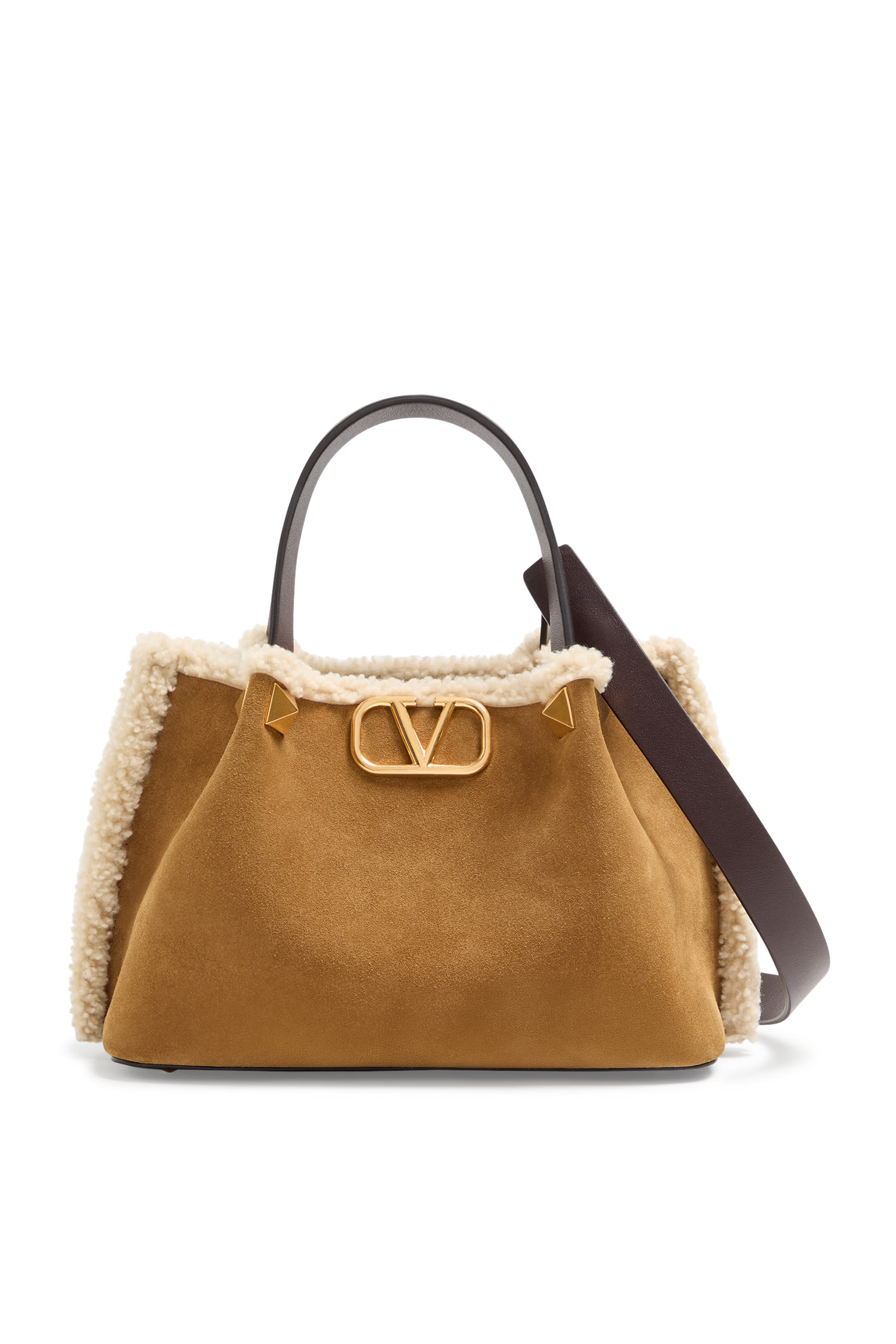 حقيبة شوبينغ متوسطة مزينة بشعار الماركة