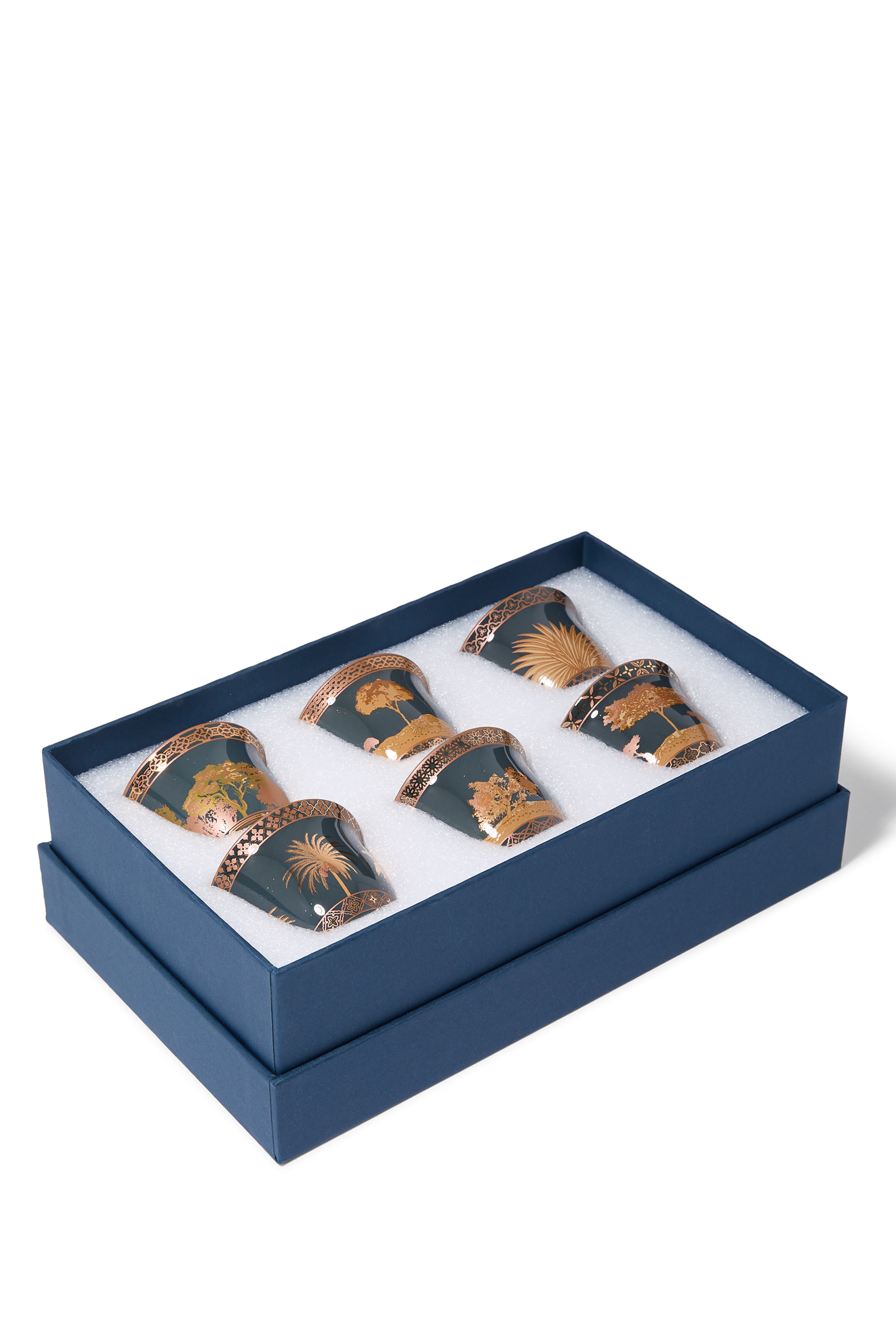 طقم فناجين وصحون قهوة بلو موون