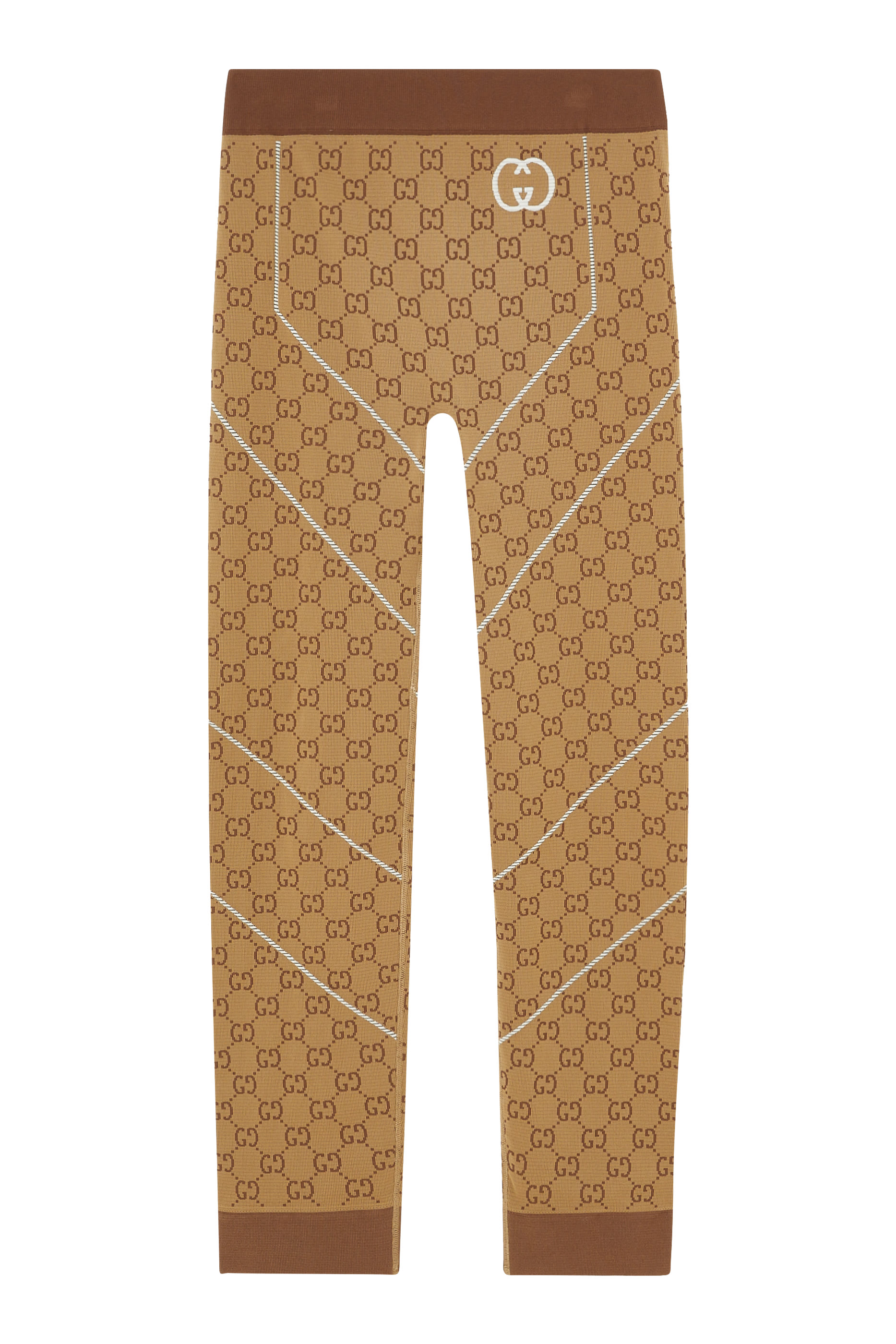 بنطال لغينغز بنقشة حرفي شعار الماركة جاكار جرسيه