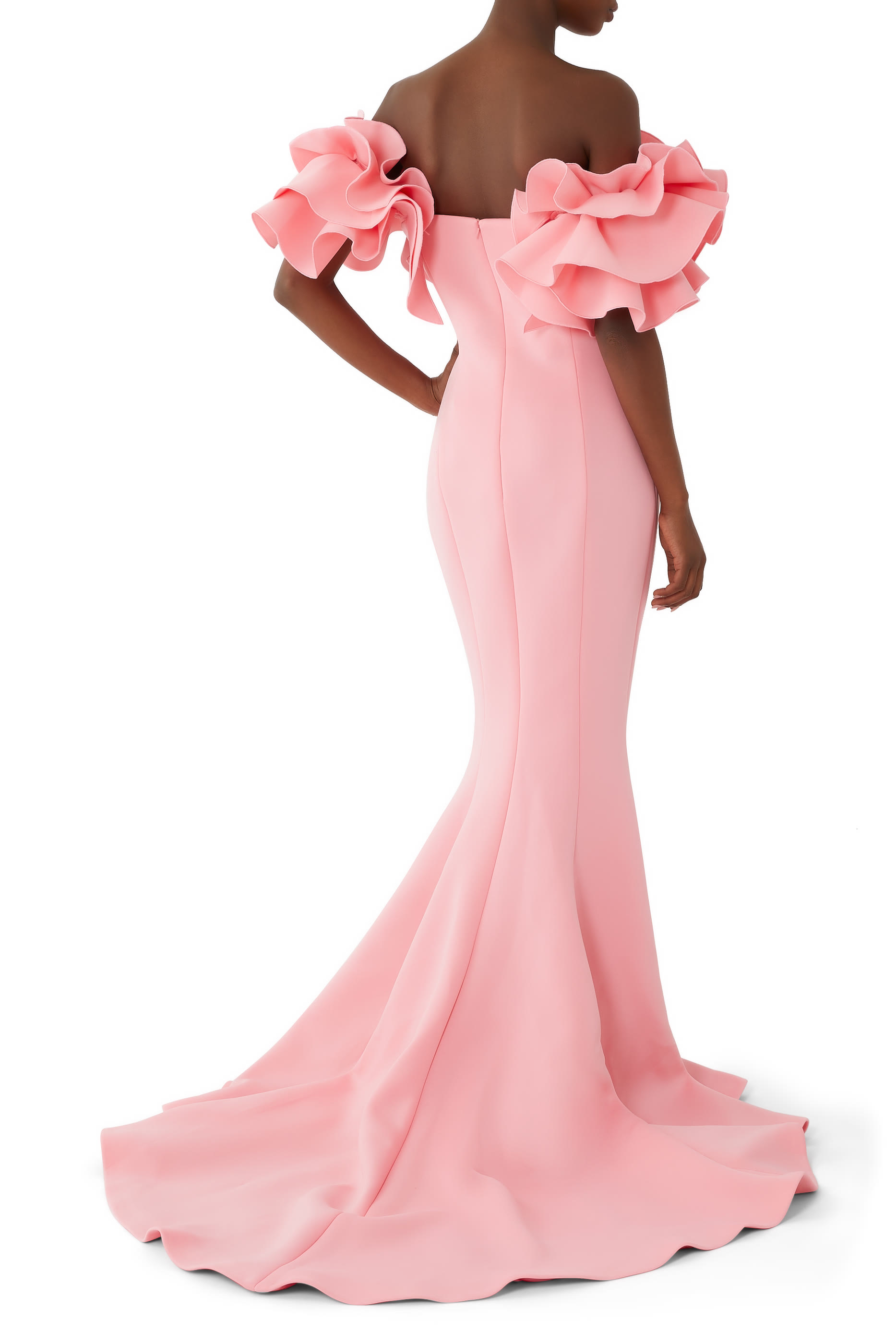 فستان بلاش شيث بأكتاف متساقطة