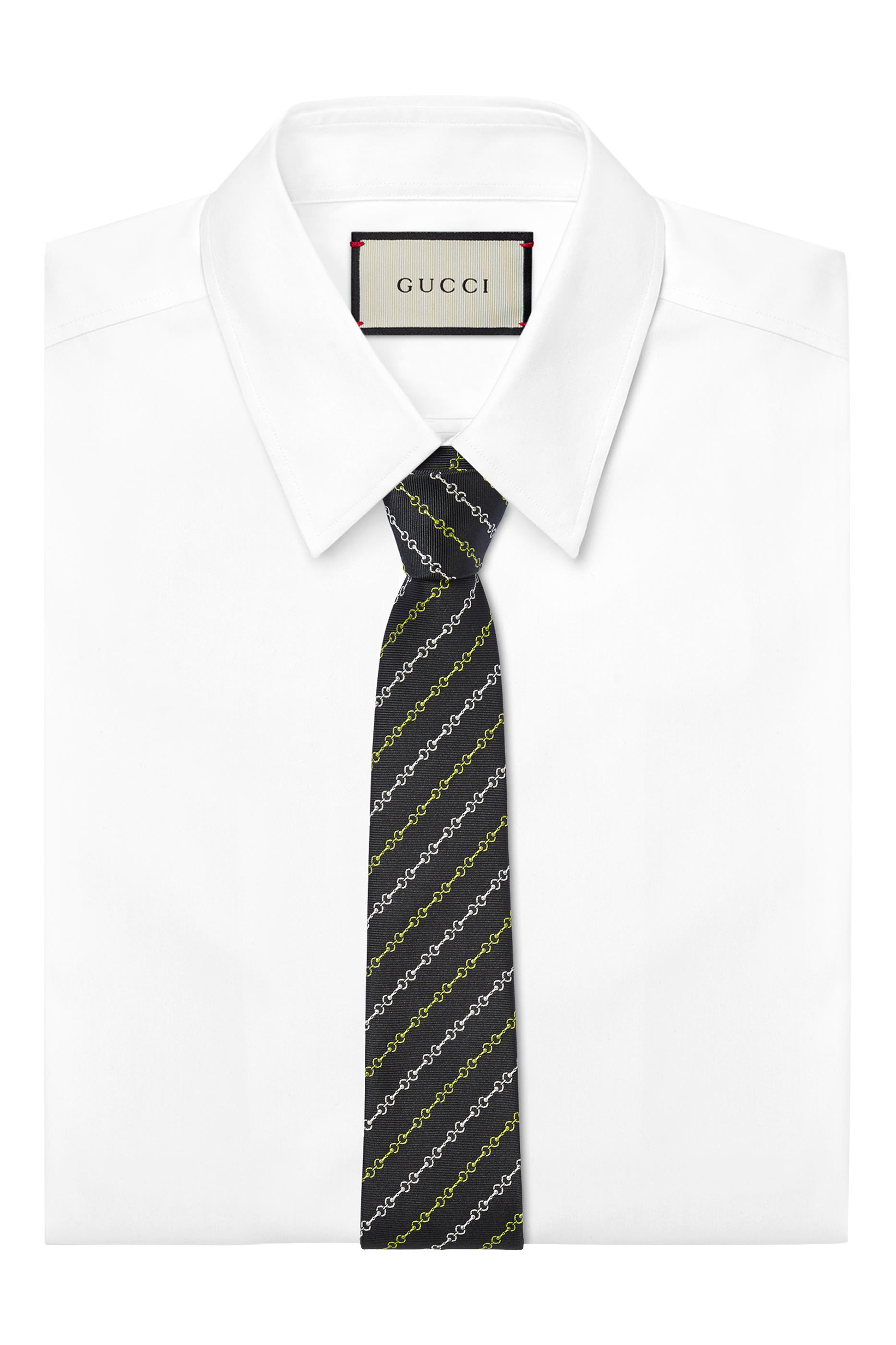 Horsebit Silk Jacquard Tie