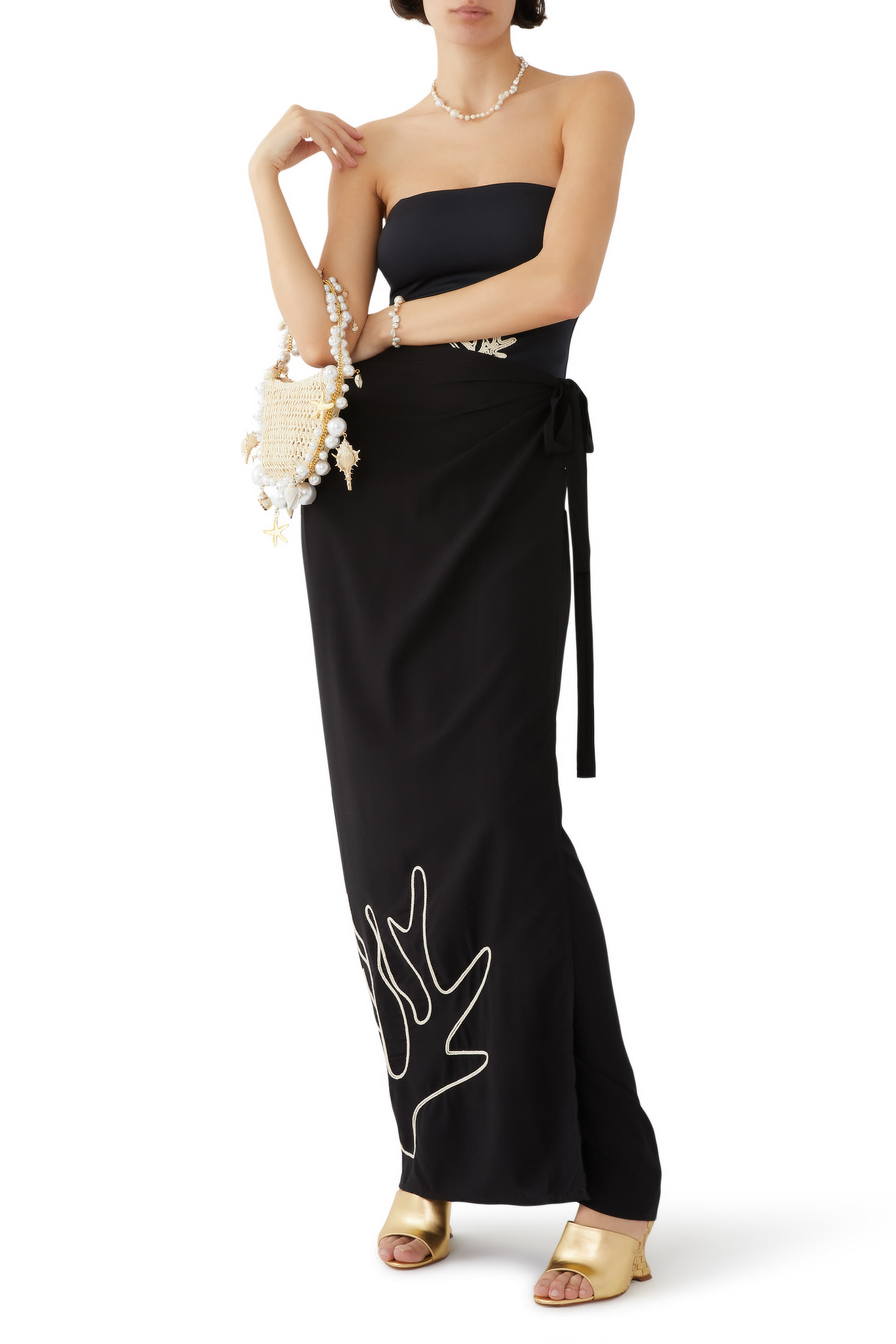 سارونغ مطرز طويل