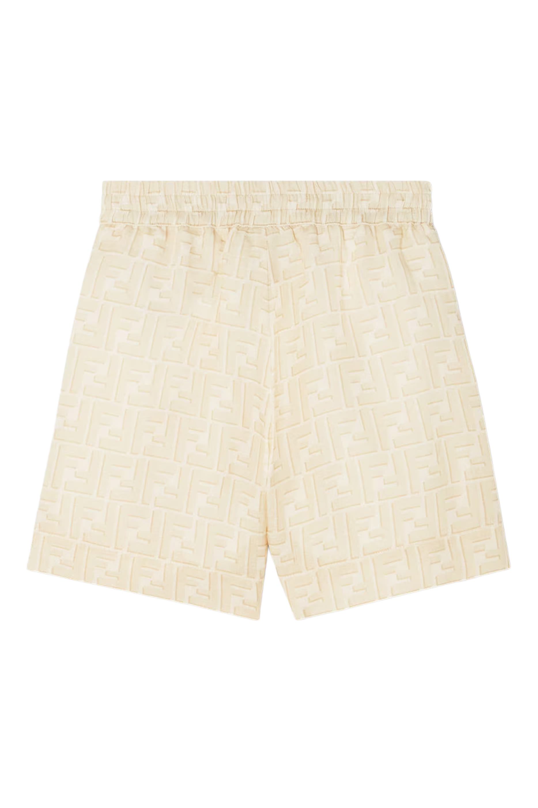 Kids Linen Bermuda Shorts with Logo