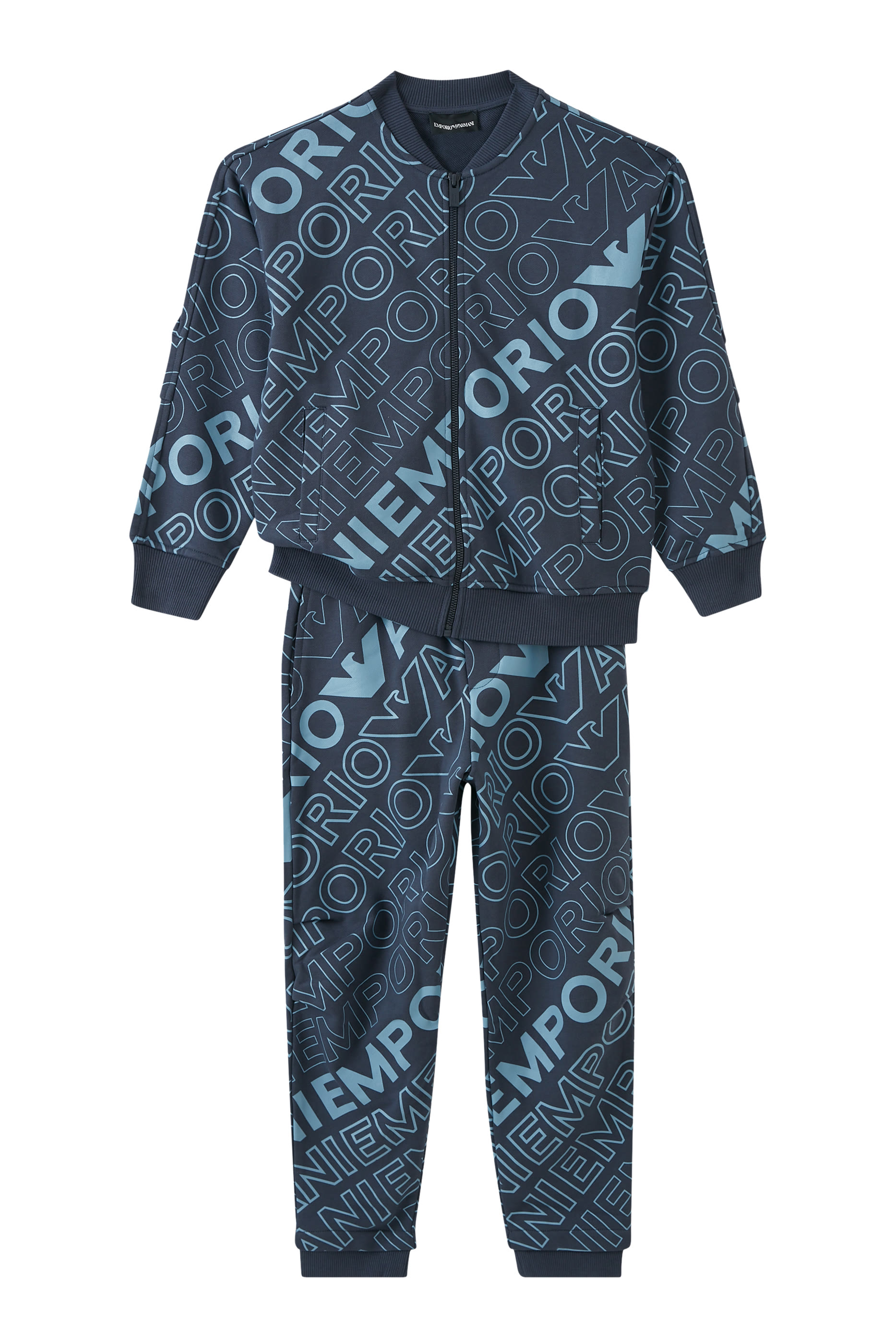 بنطال رياضي برباط تضييق وشعار الماركة للأطفال