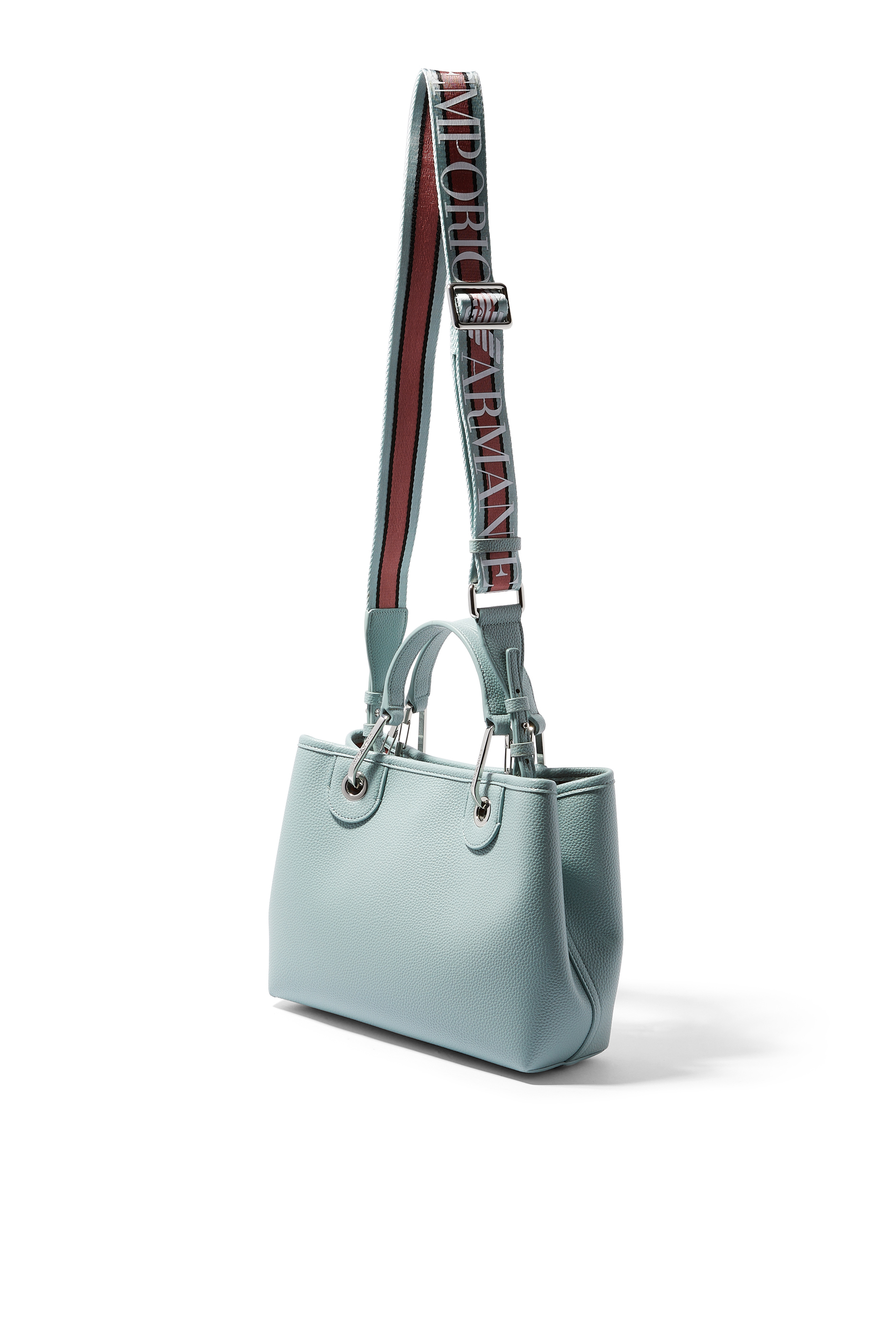 حقيبة صغيرة بطبعات بارزة بشعار الماركة