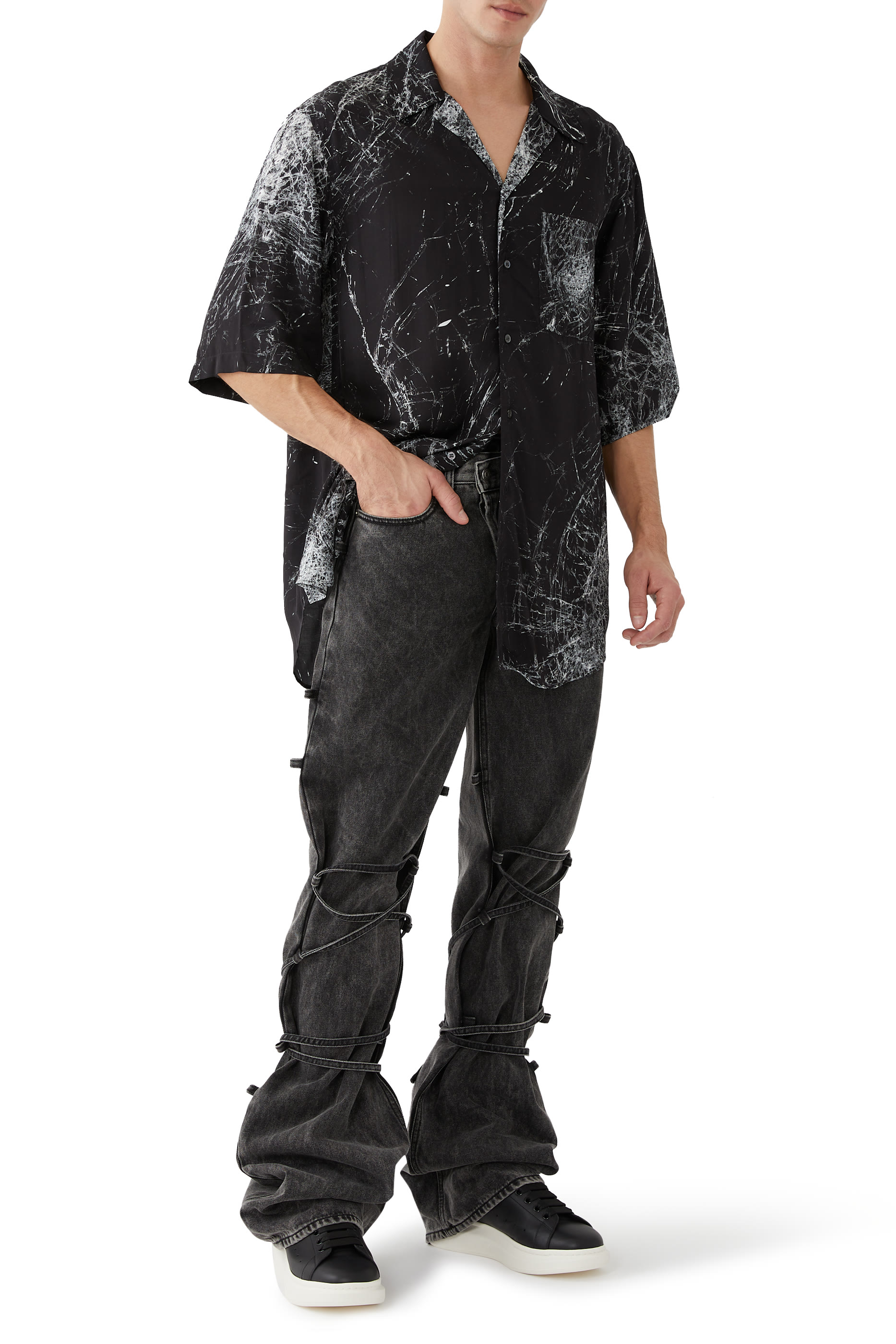 سنيكرز جلد 10 بنعل سميك