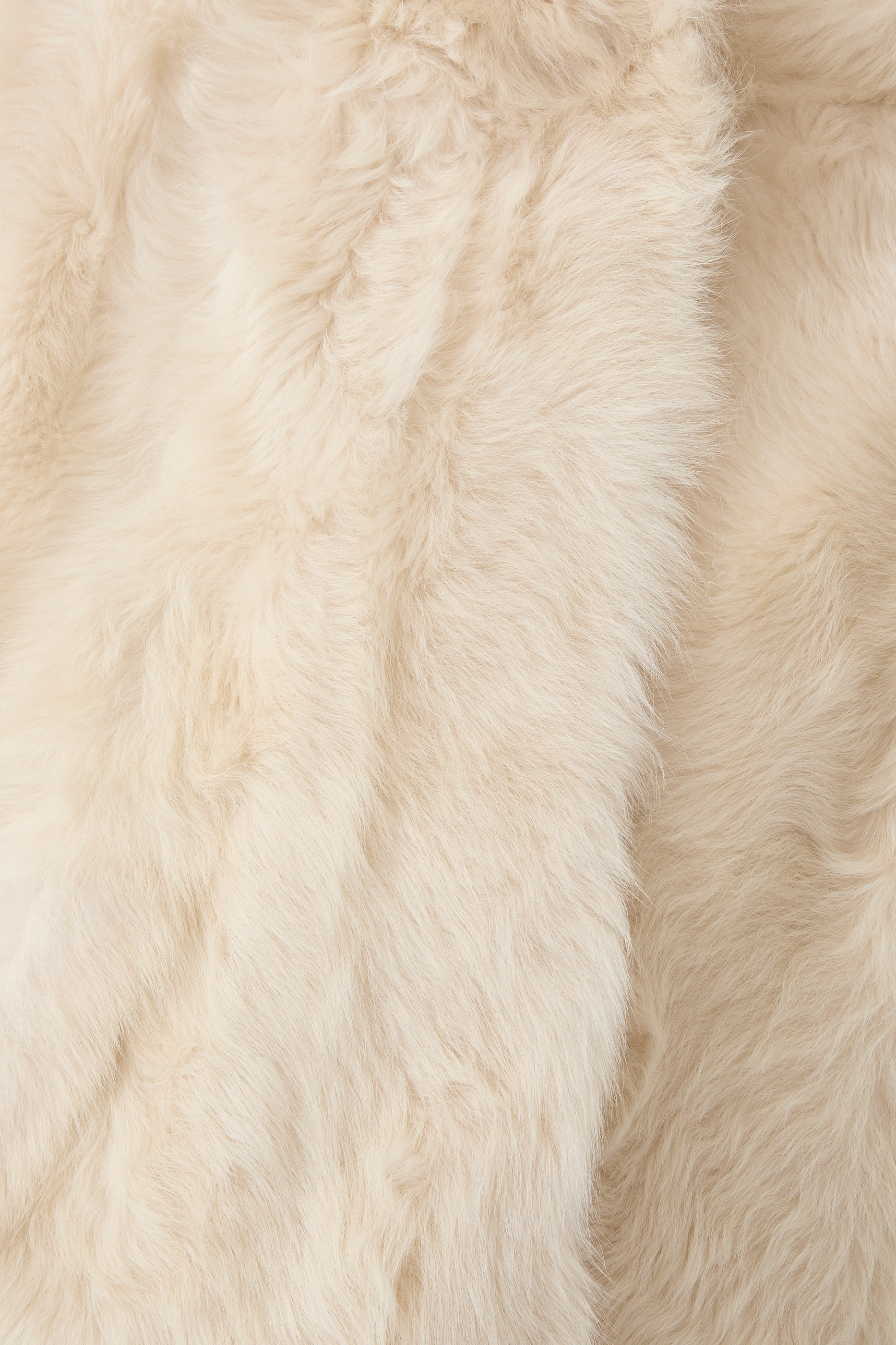 جاكيت قصير بغطاء للرأس جلد حمل توسكانا فولك