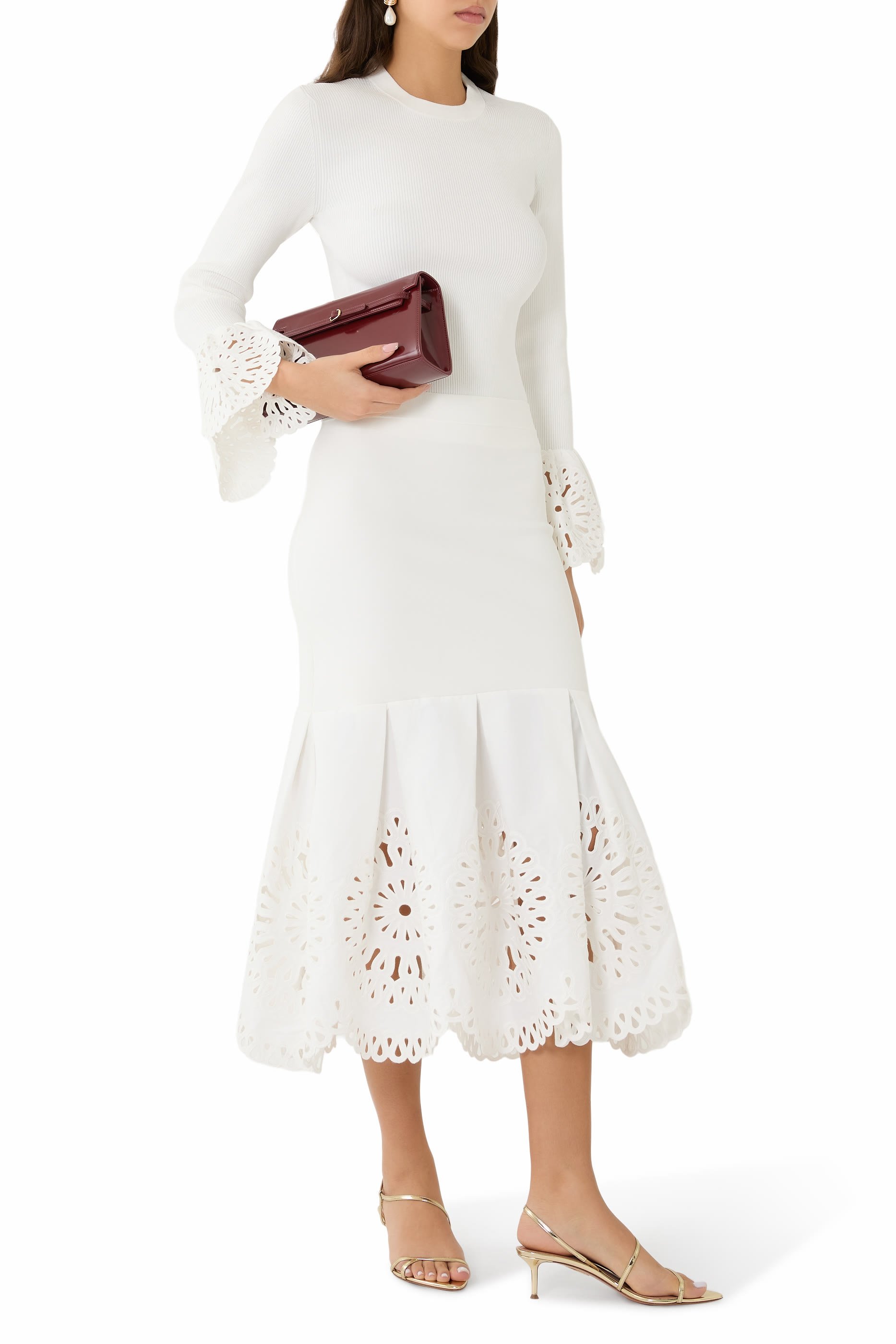 بلوزة إليس منسوجة مطرزة