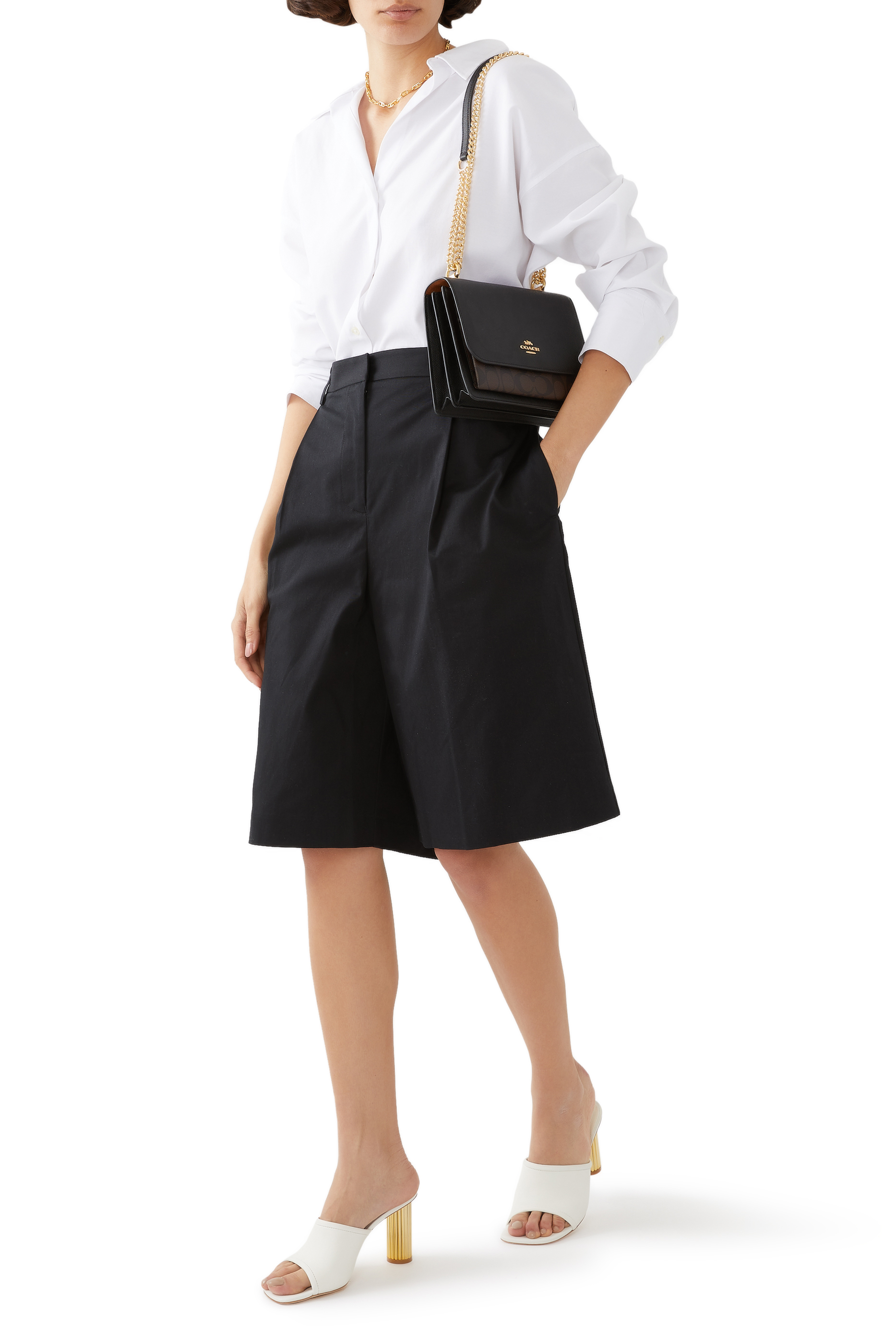 حقيبة كروس كلار قنب بشعار الماركة