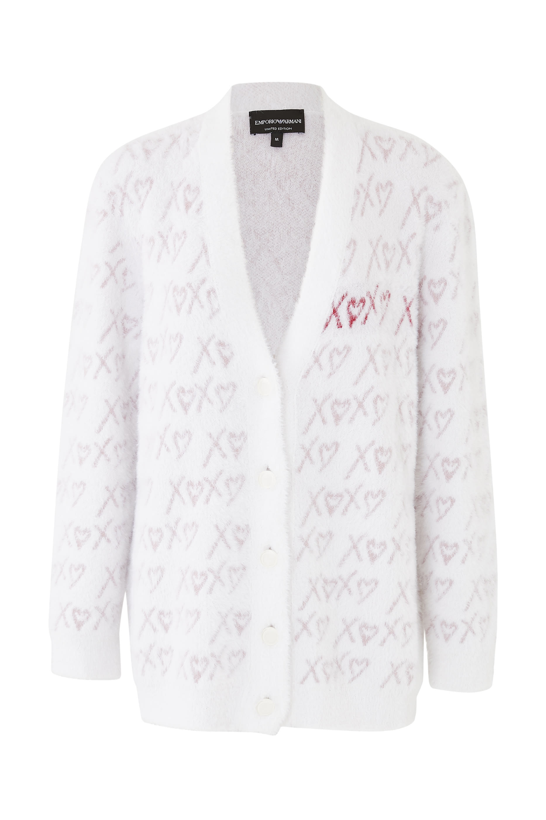 كارديجان منسوج بنقشة قلب