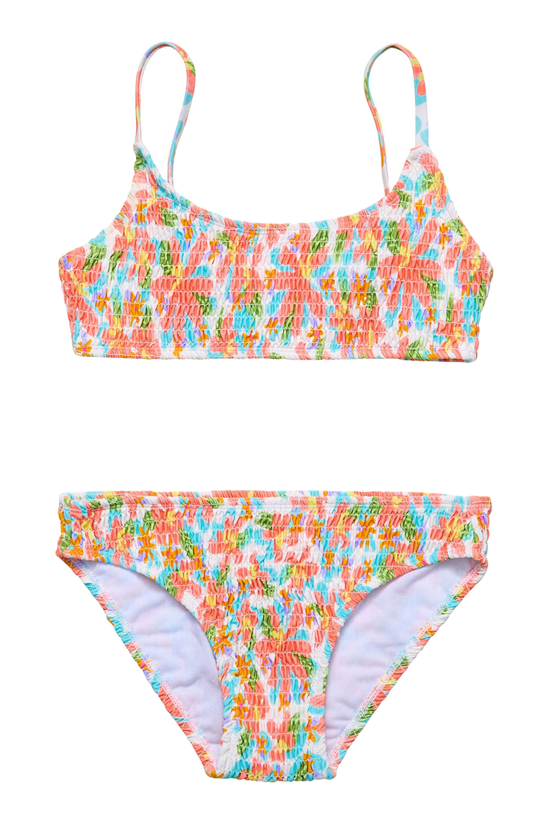 طقم بيكني هاوايان لوا مستدام مكشكش للأطفال