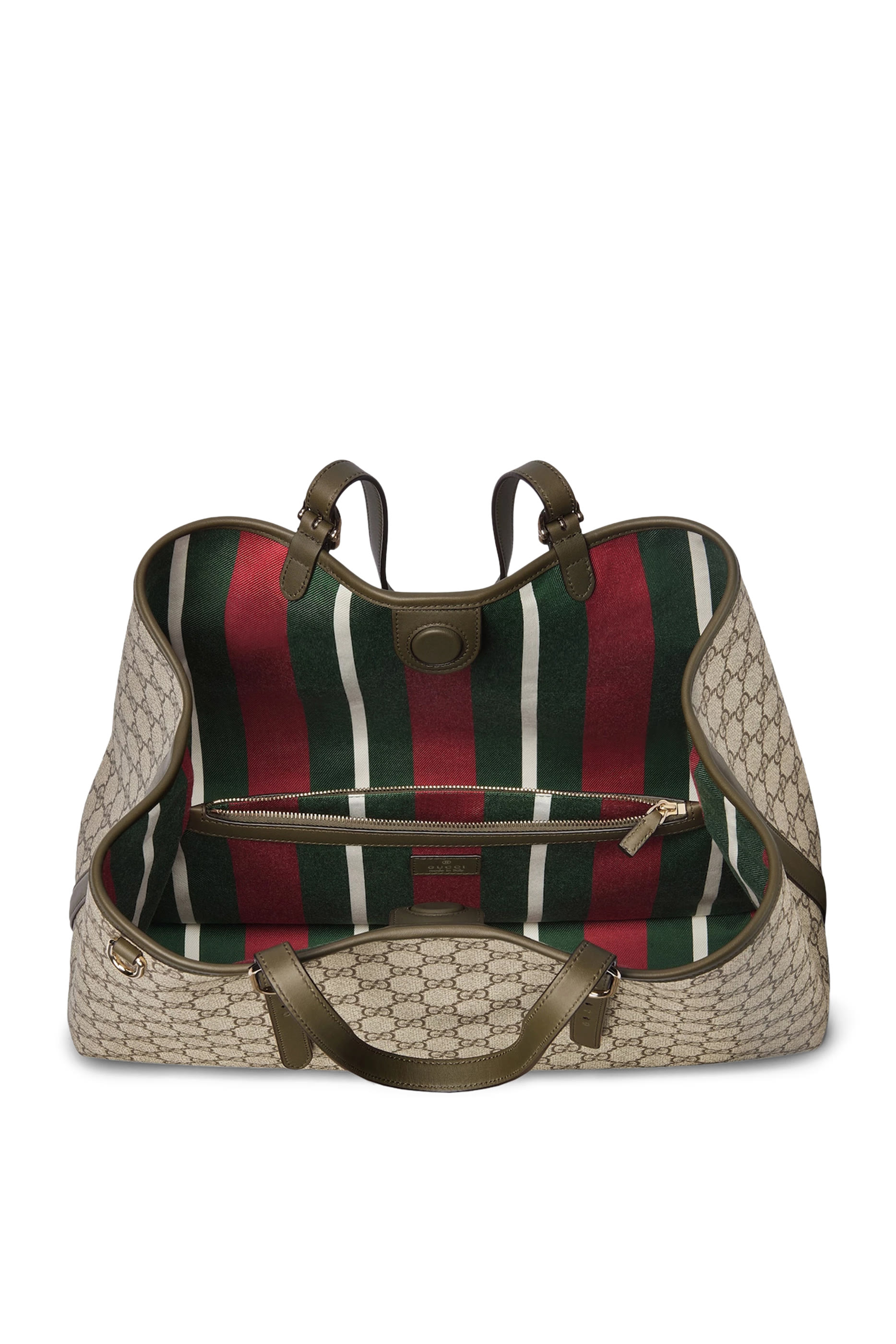 حقيبة يد كبيرة بنقشة حرفي شعار الماركة