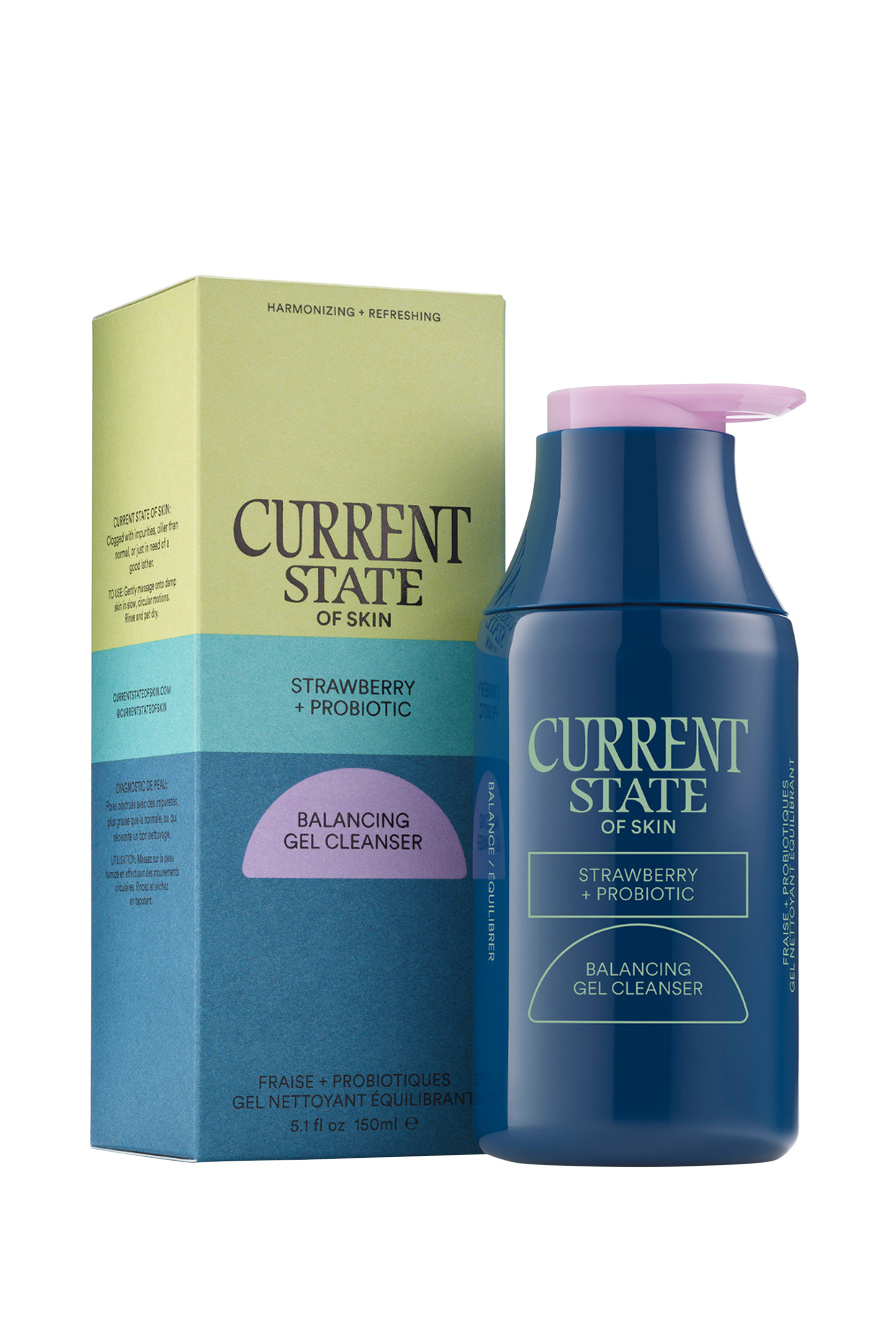 غسول جل بالفراولة والبروبيوتيك لموازنة البشرة