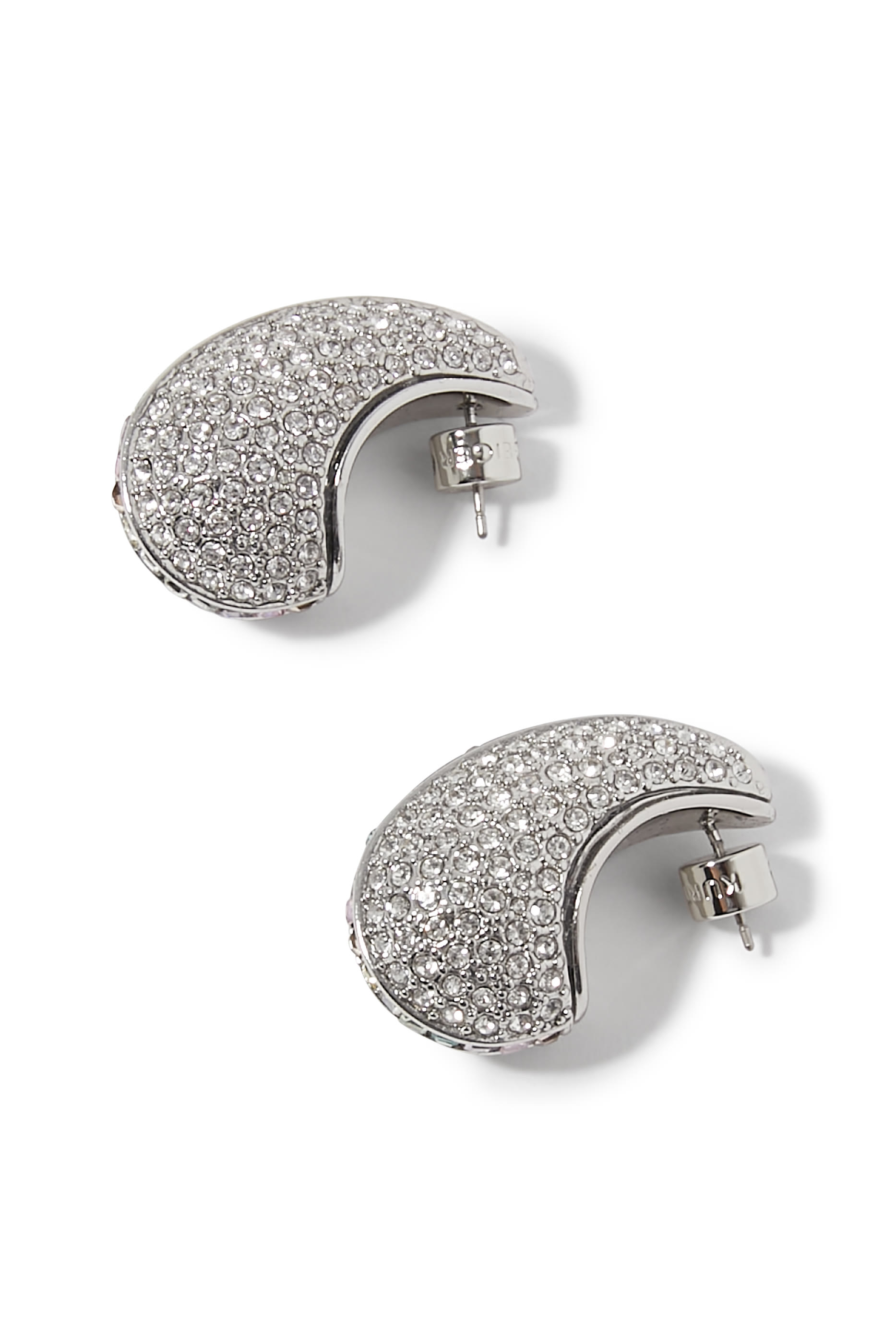 أقراط مرصعة بكريستال بافيه متعدد الألوان، معدن