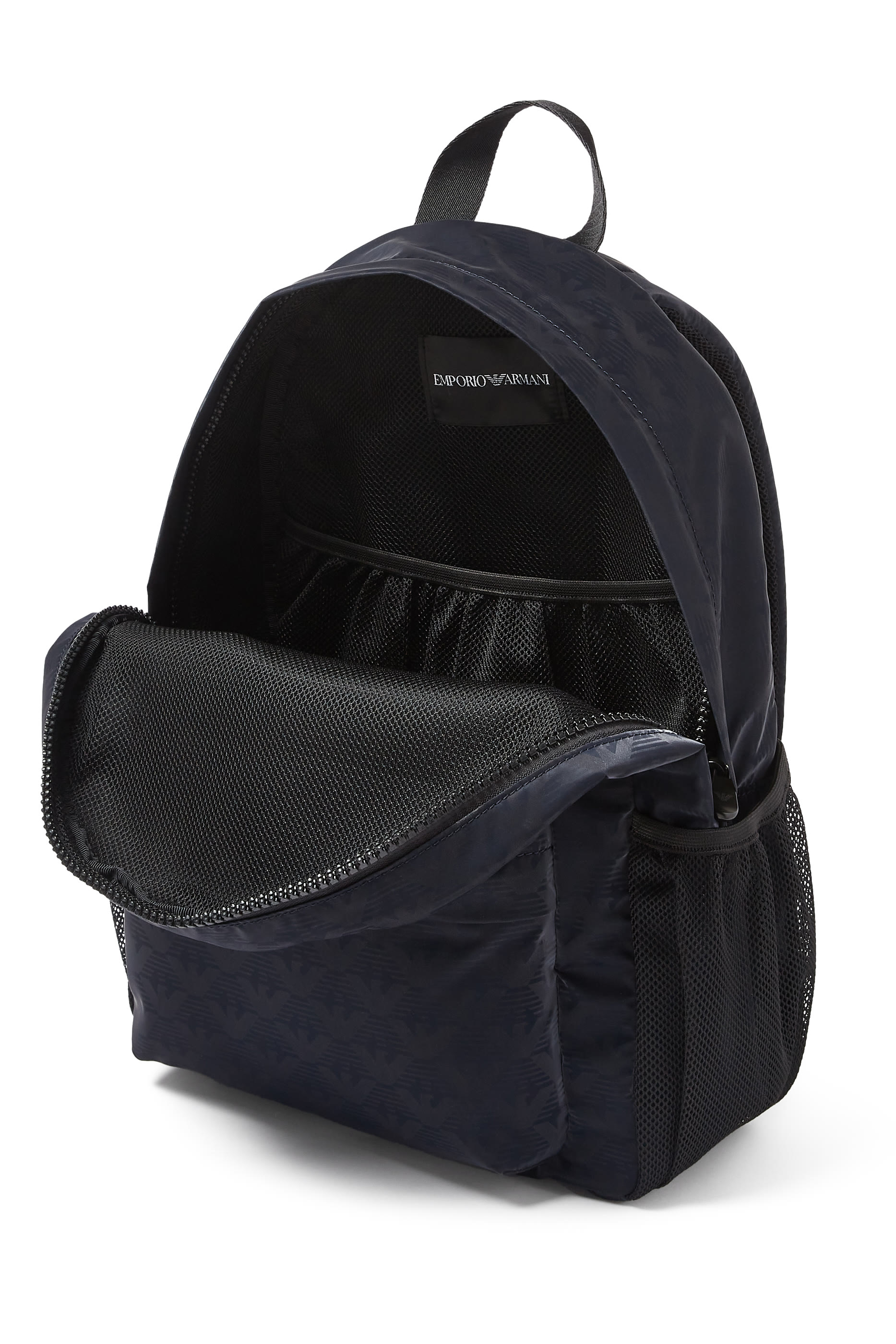 حقيبة ظهر نايلون مزينة كليا بشعار الماركة للأطفال