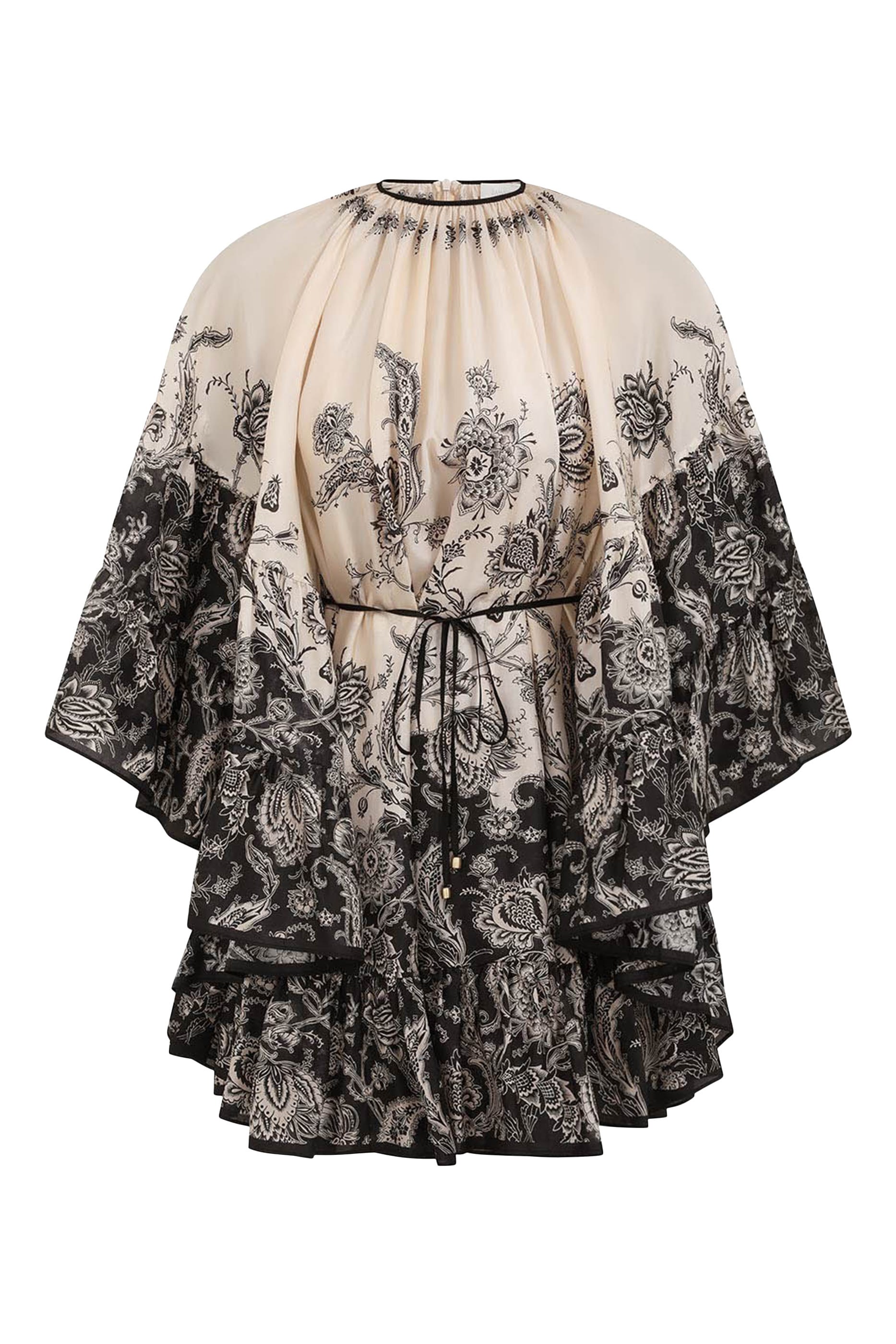 فستان ريانون قصير بطيات