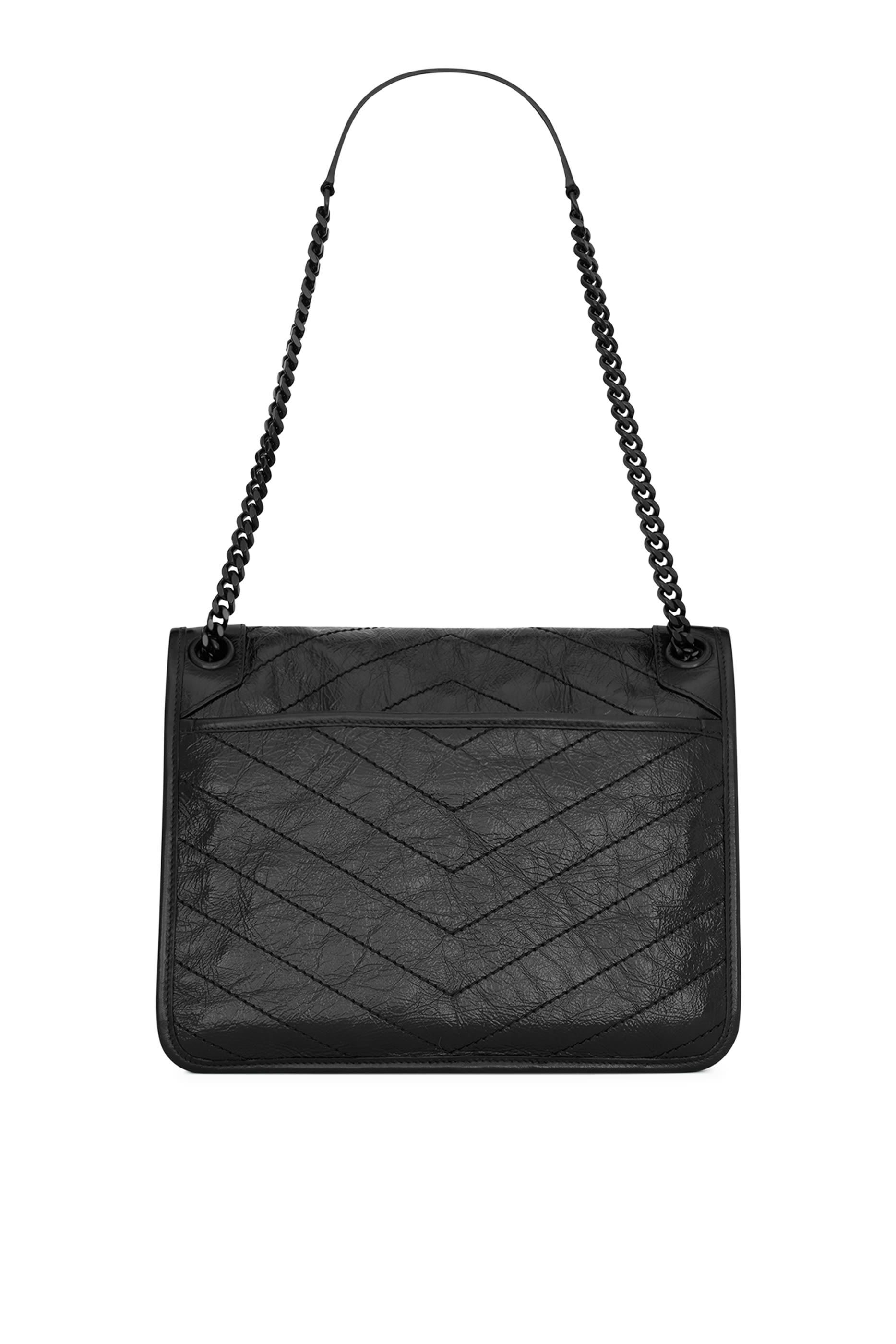 حقيبة كتف نيكي متوسطة جلد كلاسيكي