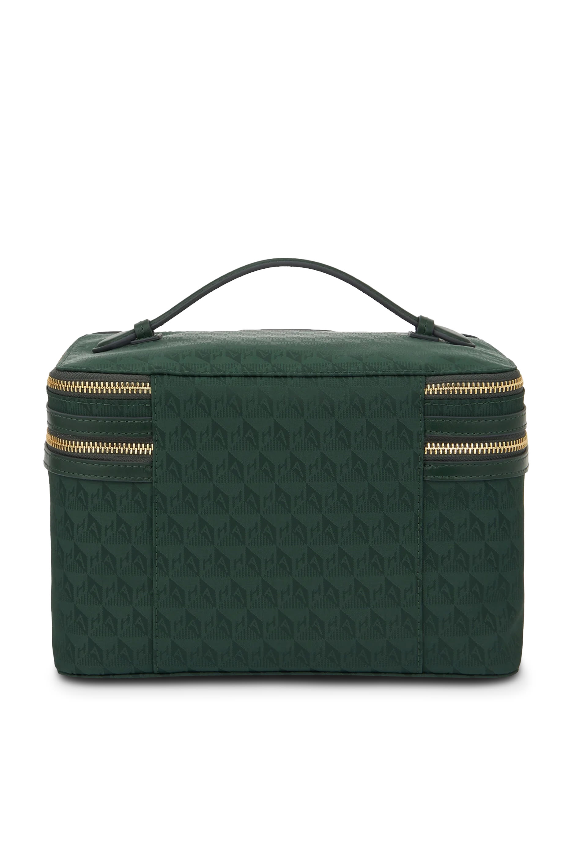 حقيبة بشعار الماركة لمجموعة مستحضرات التجميل