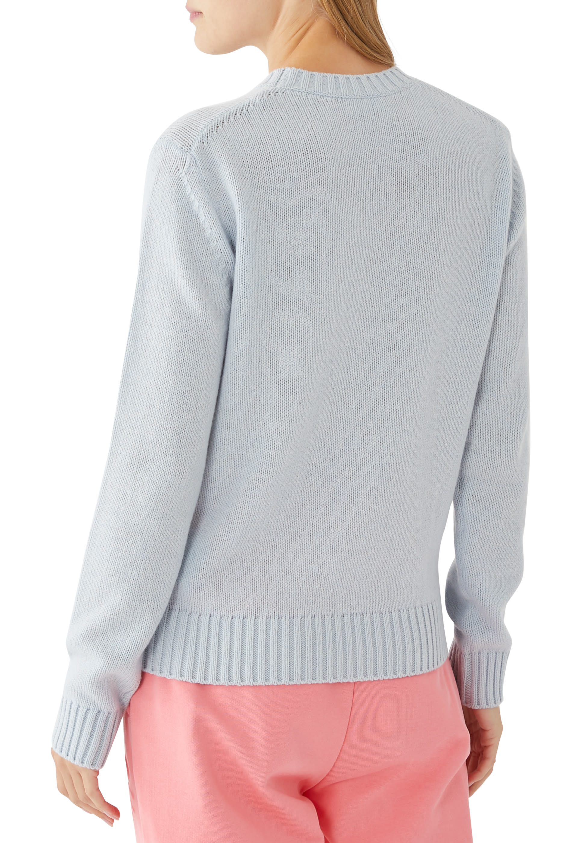 سترة صوف وكشمير بشعار الماركة