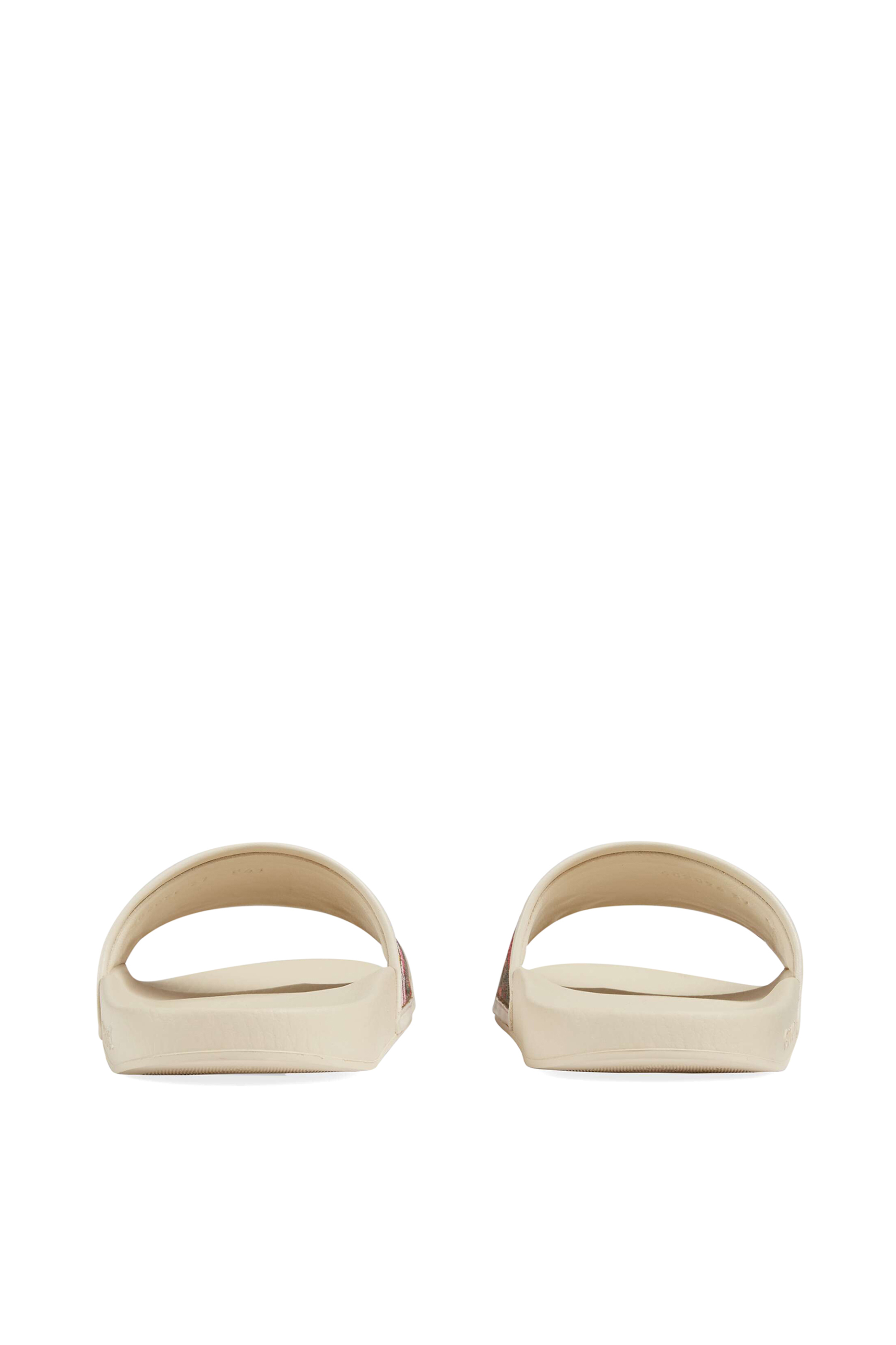 حذاء مفتوح بنقشة زهور وشعار GG