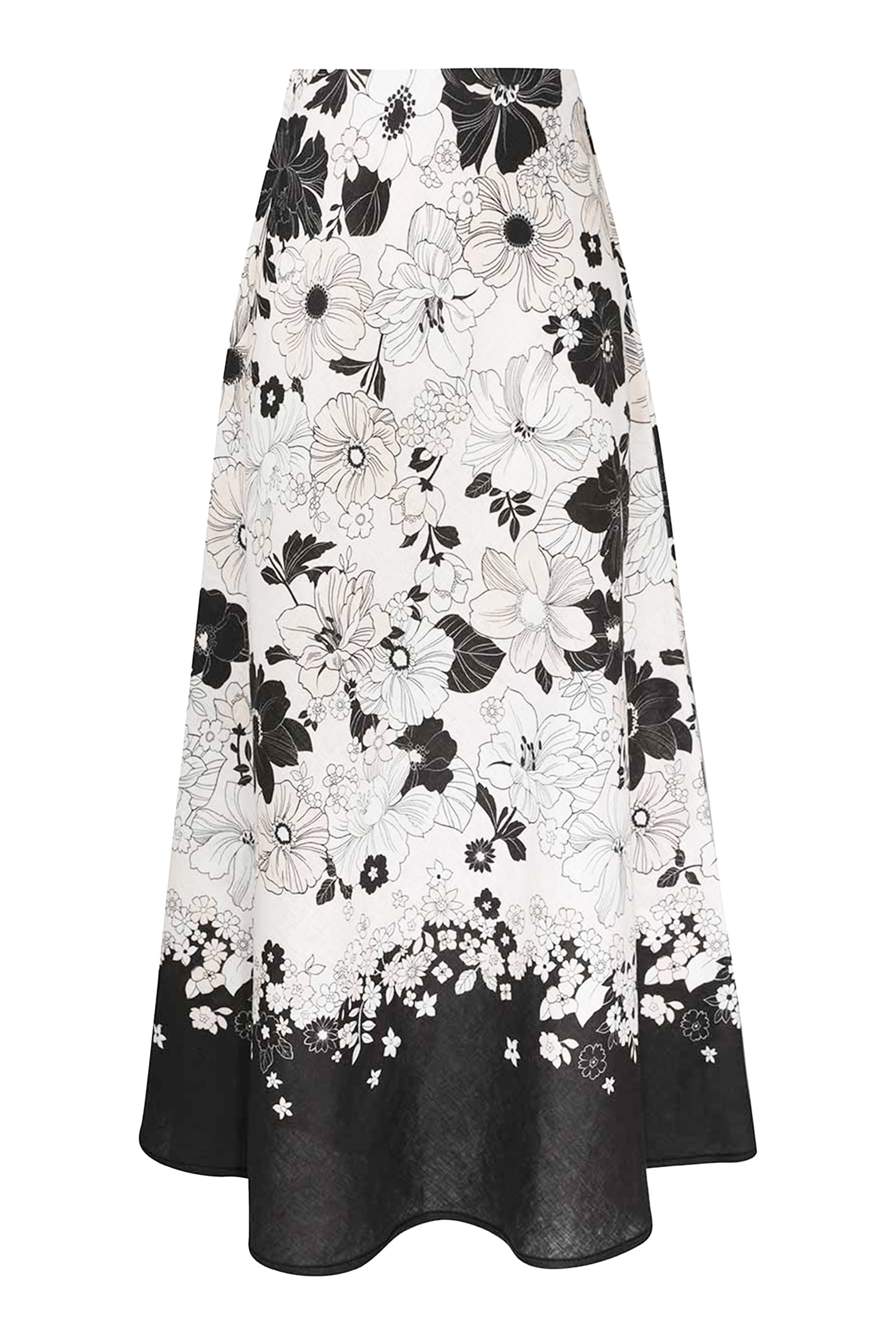 تنورة بوب بقصة مائلة متوسطة الطول