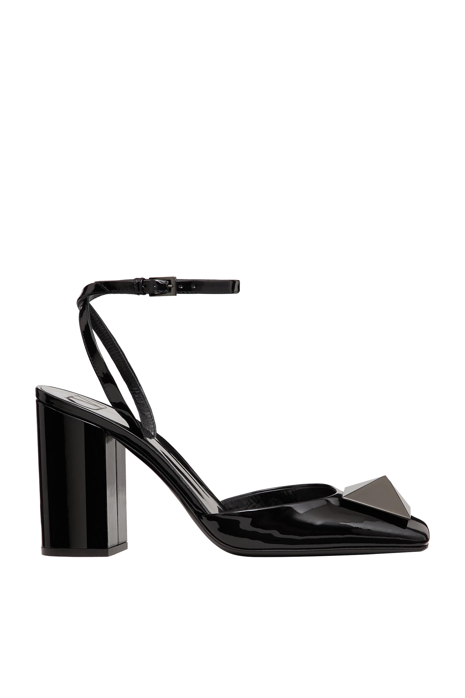 حذاء كلاسيك فالنتينو جارافاني جلد بحلية وكعب مقاس 90 مم