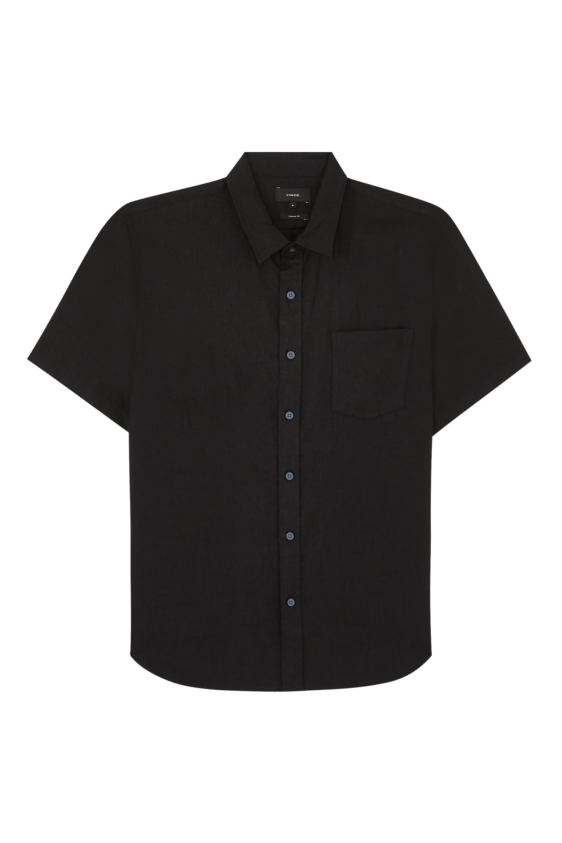 قميص كتان بأكمام قصيرة