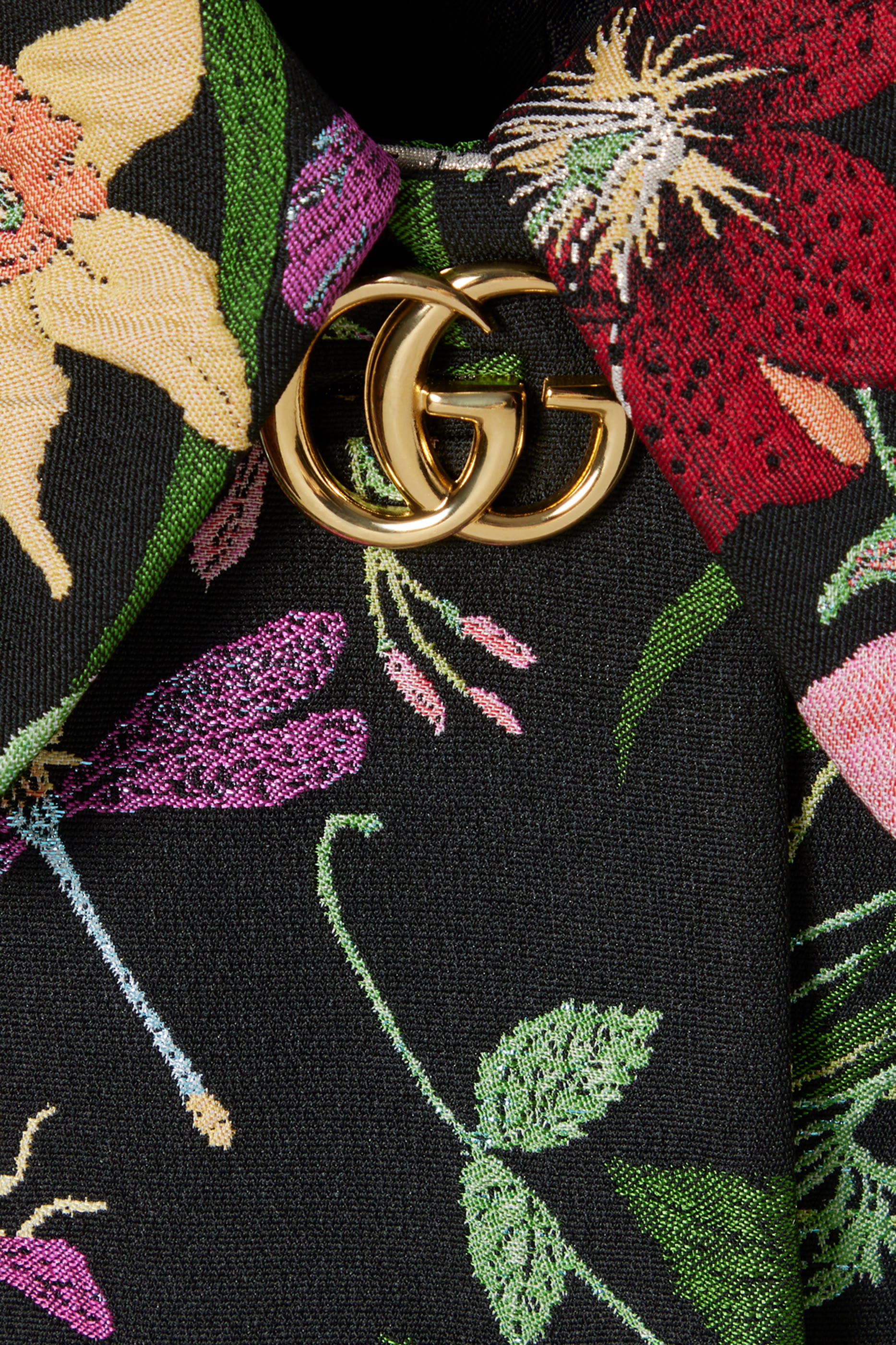 جاكيت بنقشة زهور حرير بروكيد