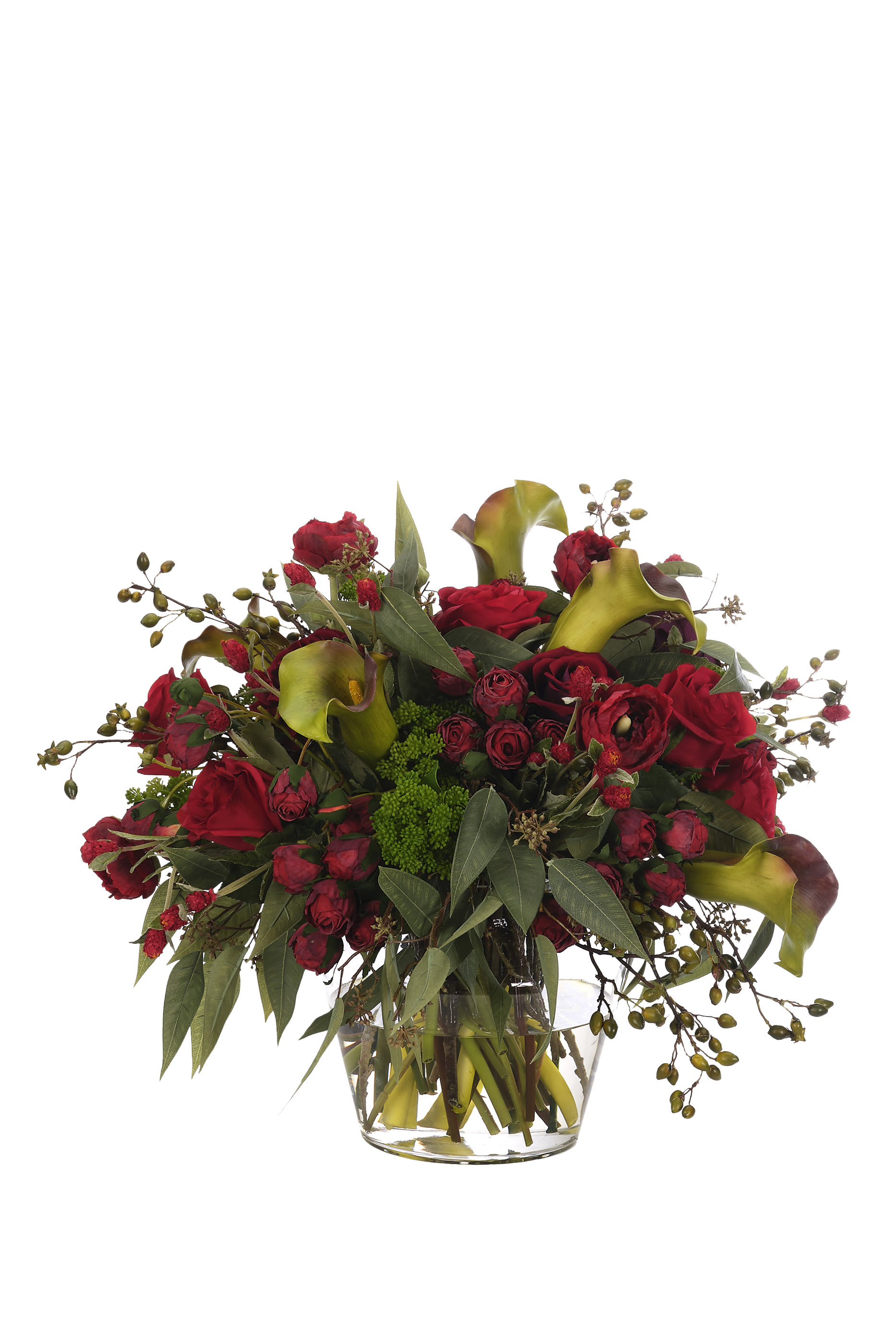 باقة زهور وزنبق الكالا بتصميم حديقة مائية اصطناعية