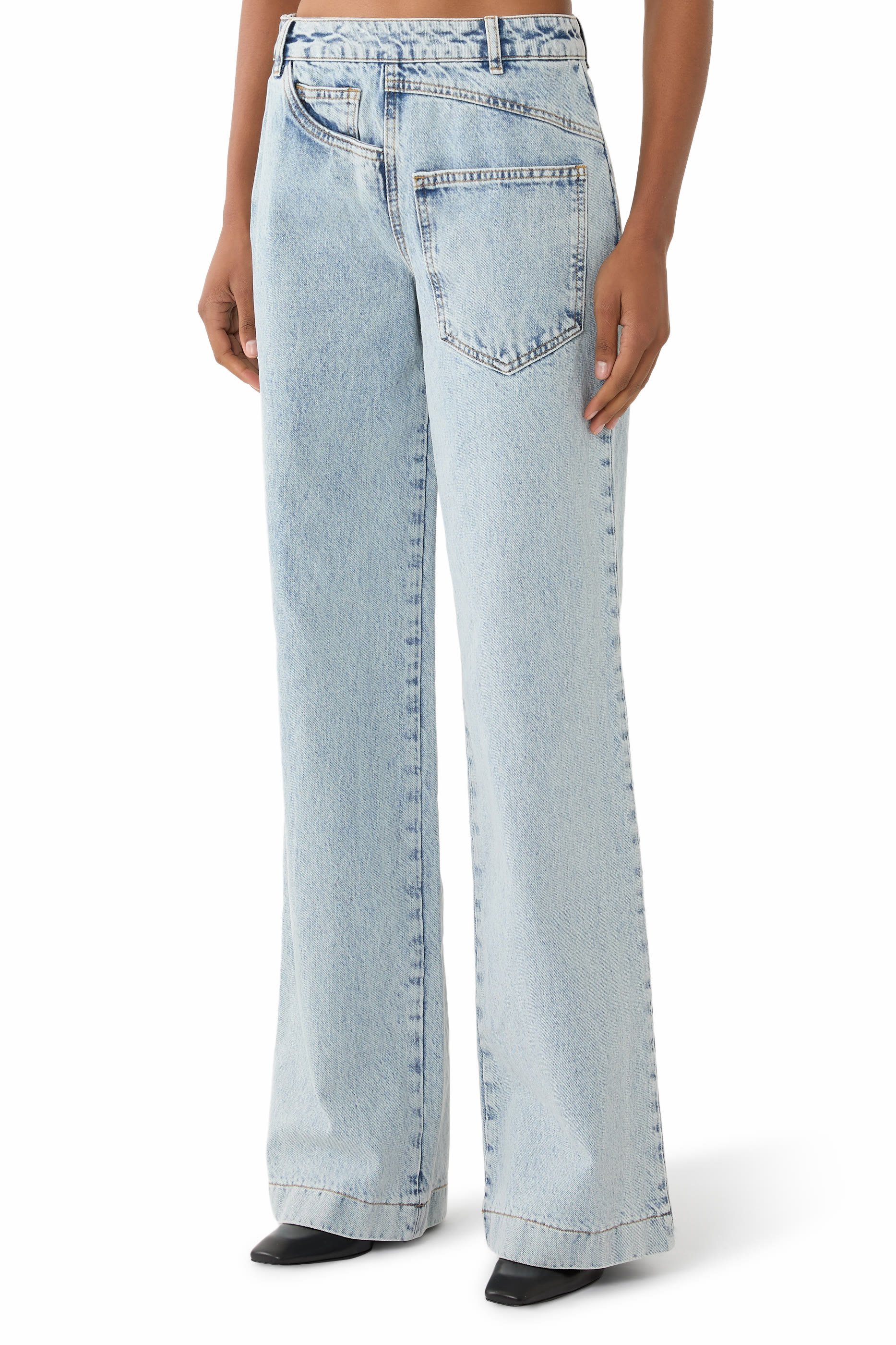 بنطال جينز سايد تشيك