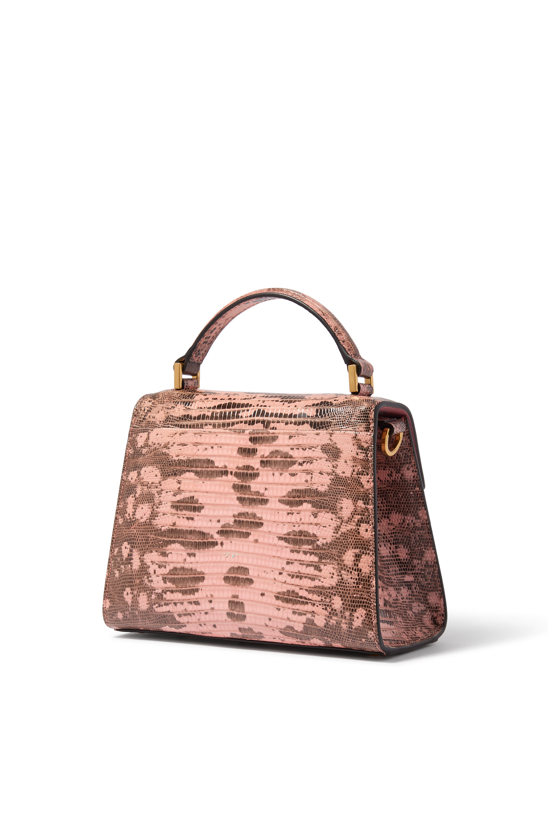 حقيبة بيد علوية مزينة بحروف شعار الماركة