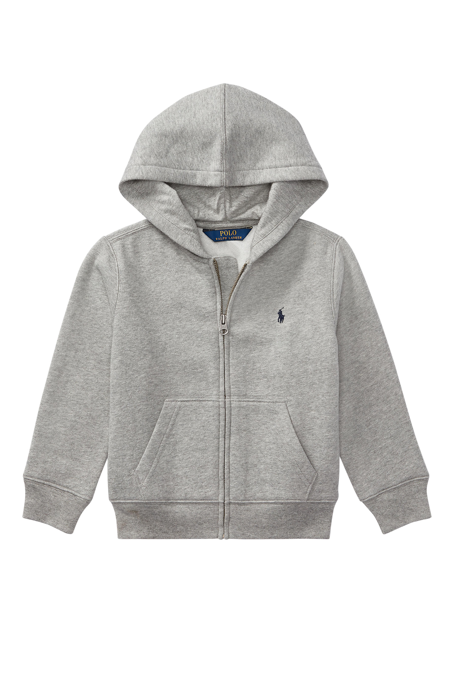 جاكيت بغطاء رأس وشعار الماركة