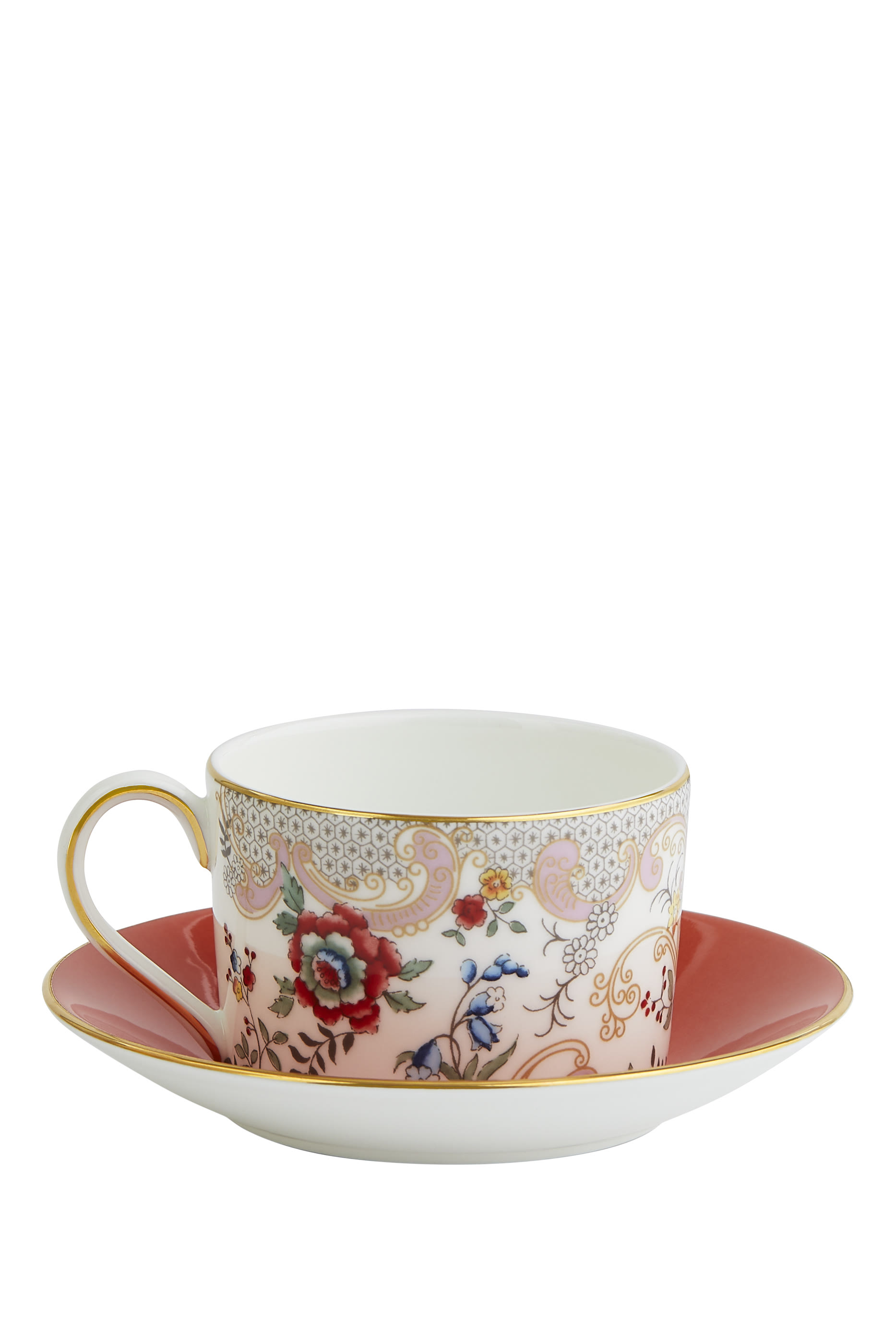 Wonderlust Rococo Flowers Teacup & Saucer