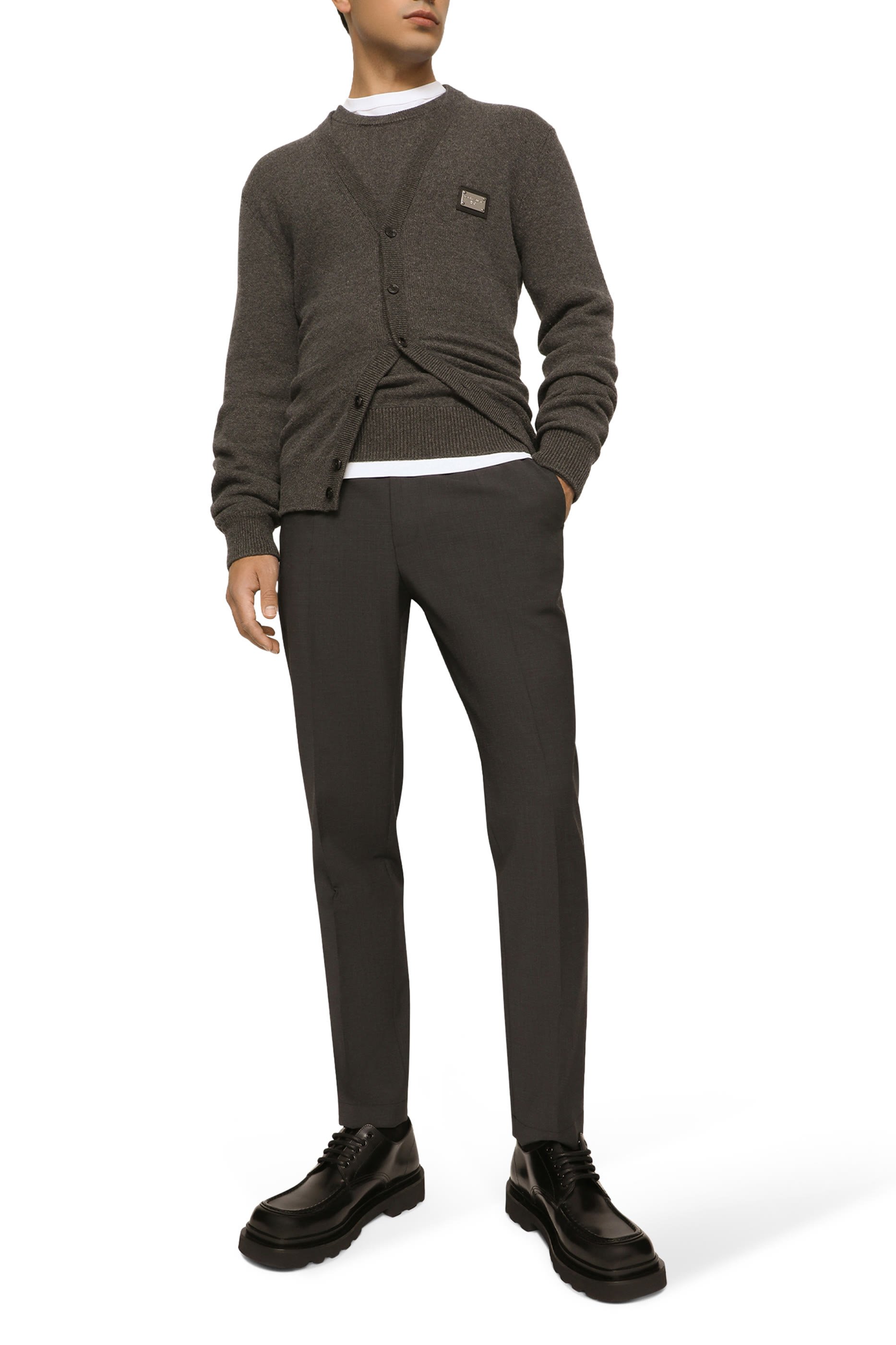 كنزة بياقة مستديرة صوف