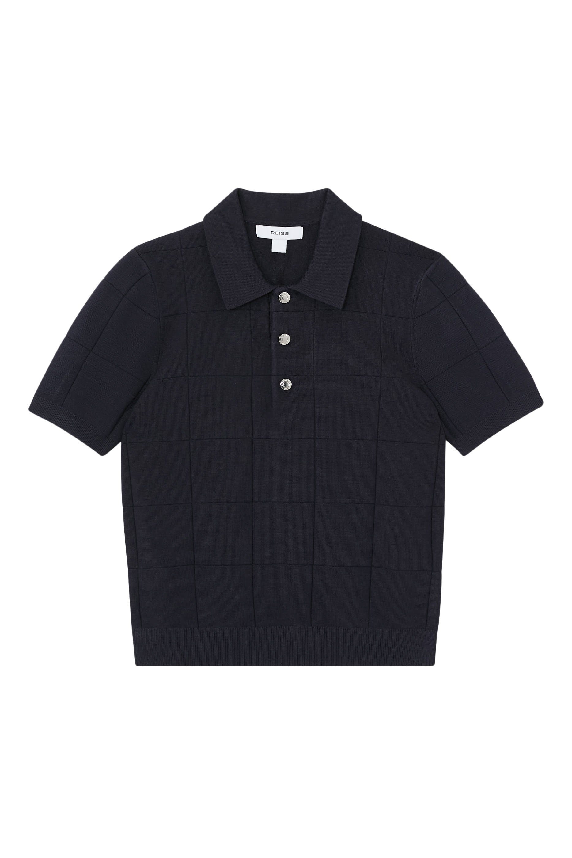 قميص بولو بأزرار كبس وتفاصيل محاكة للأطفال