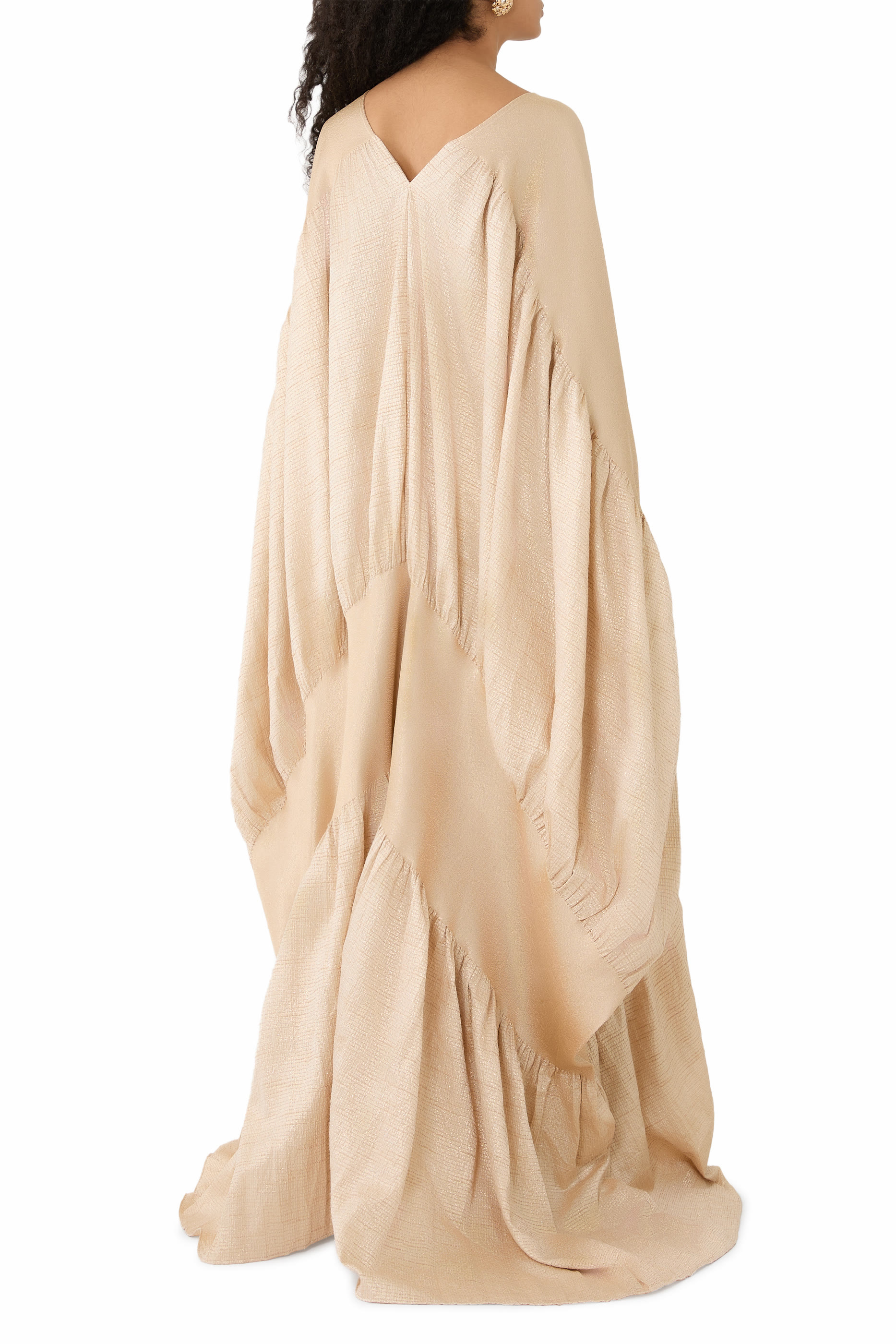 قفطان منسوج بياقة V