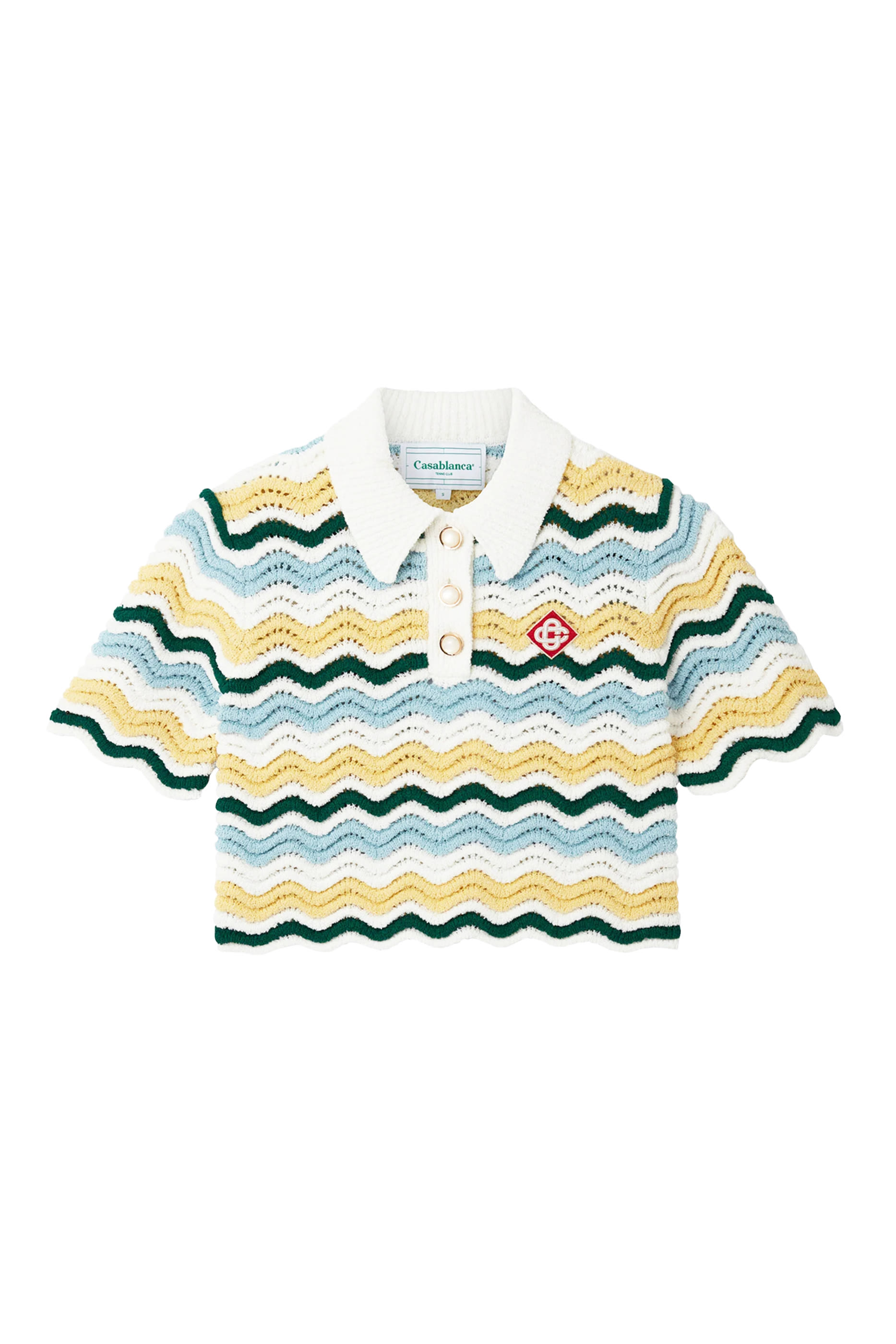 بلوزة بنقشة مموجة بوكليه