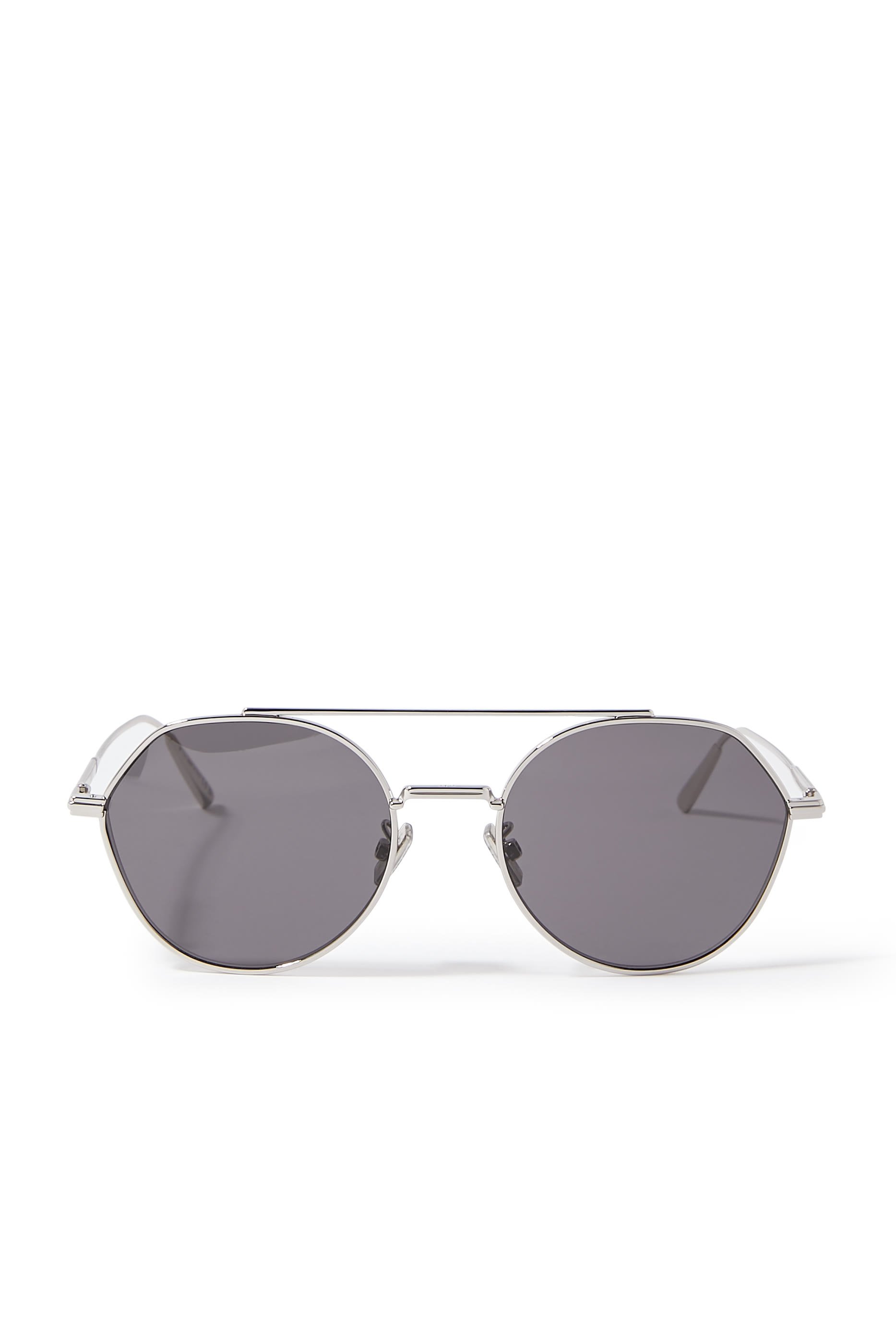 نظارة شمسية ديور بلاك سوت ار 6 يو بإطار هندسي ذهبي