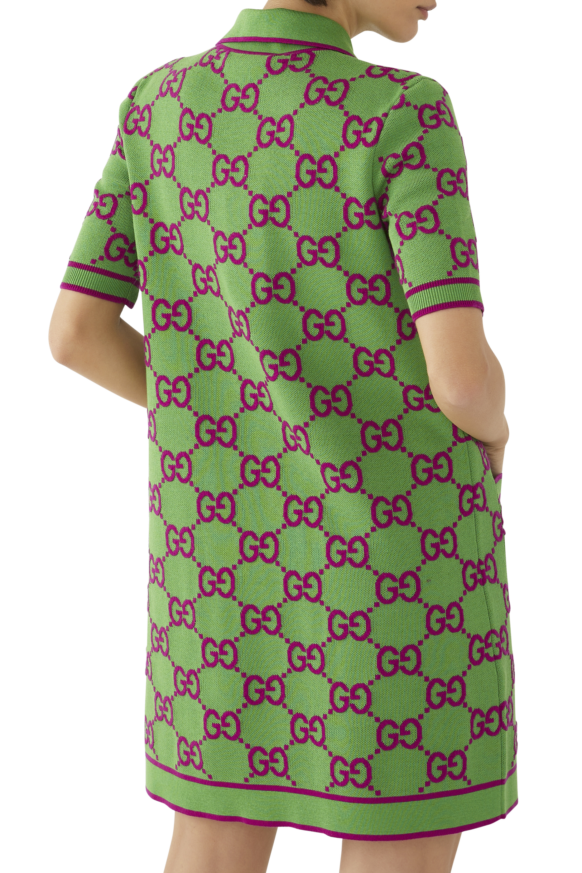 فستان بولو مزيج حرير