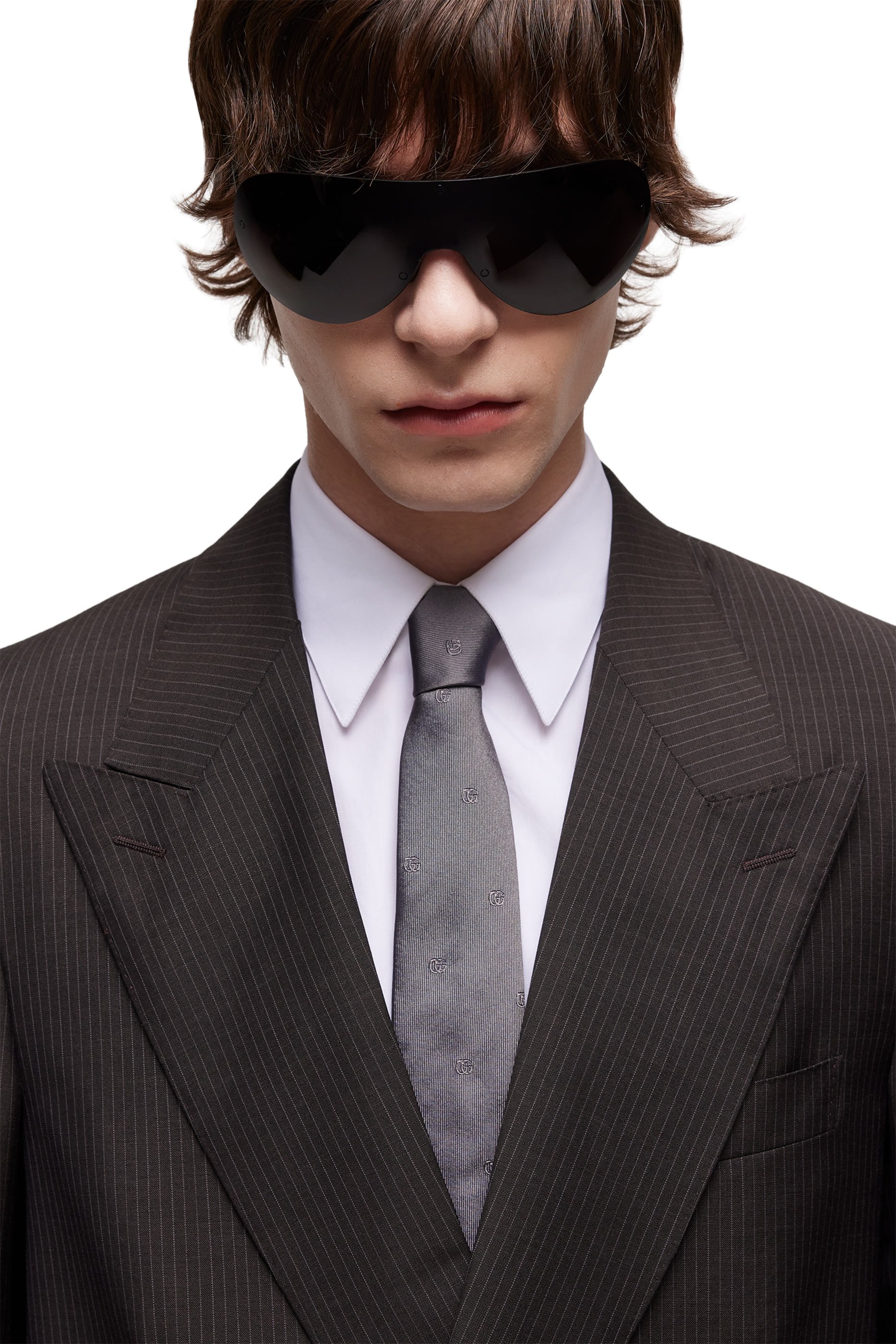 ربطة عنق بشعار حرفي الماركة حرير جاكار