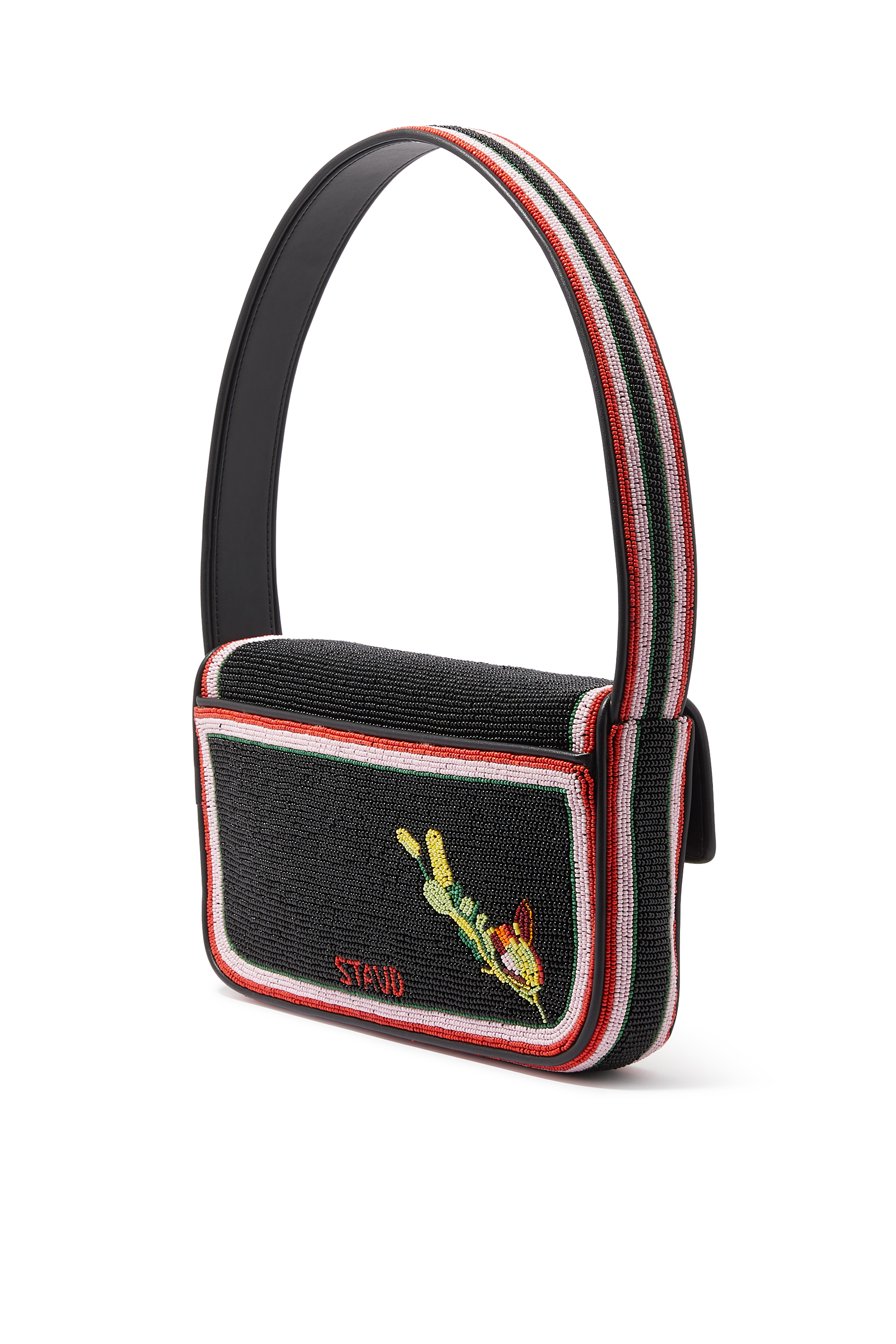 حقيبة تومي دريمي مطرزة بالترتر بنفشة أزهار توليب