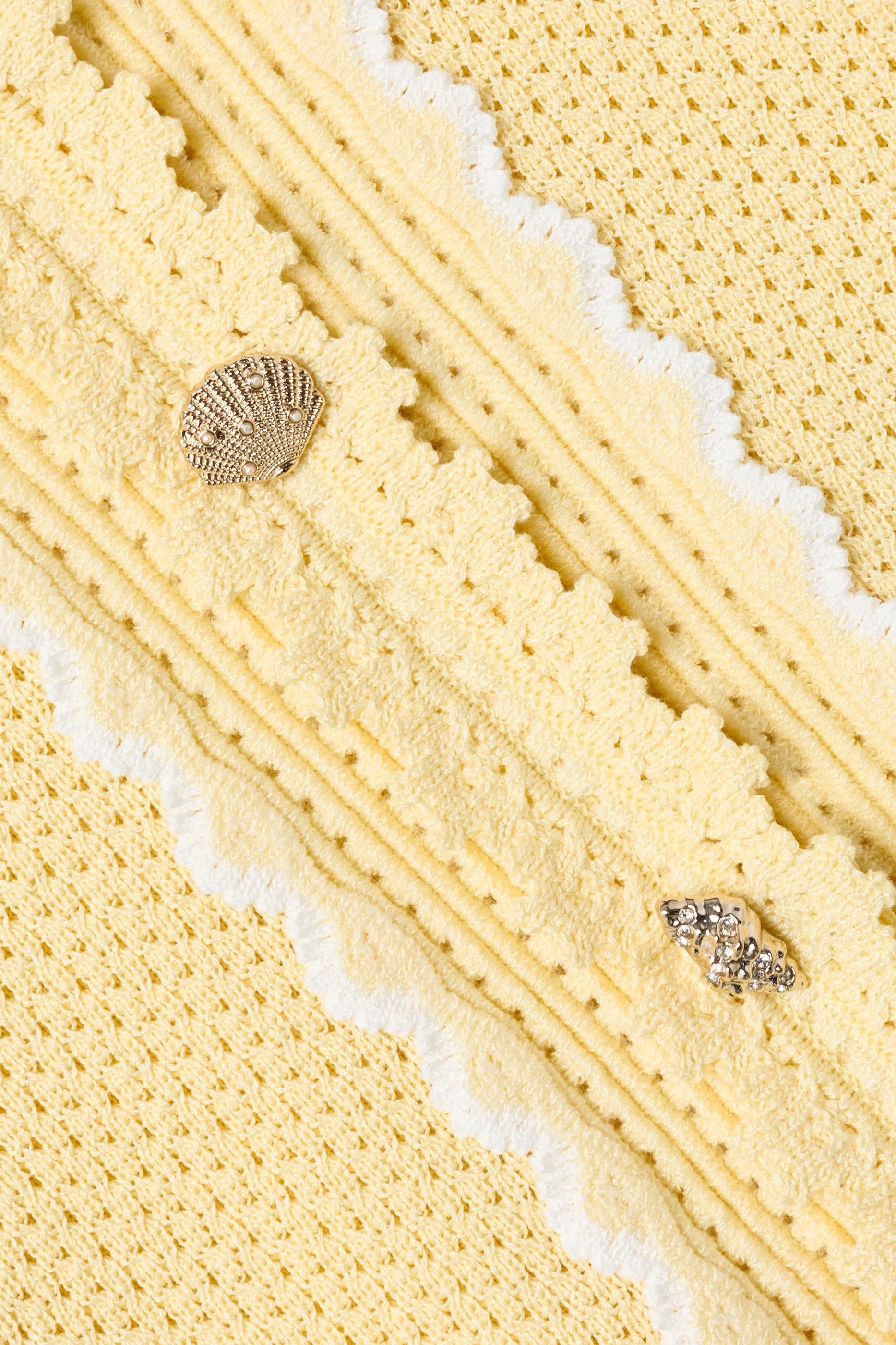 Kids Pointelle Frill Cardigan 