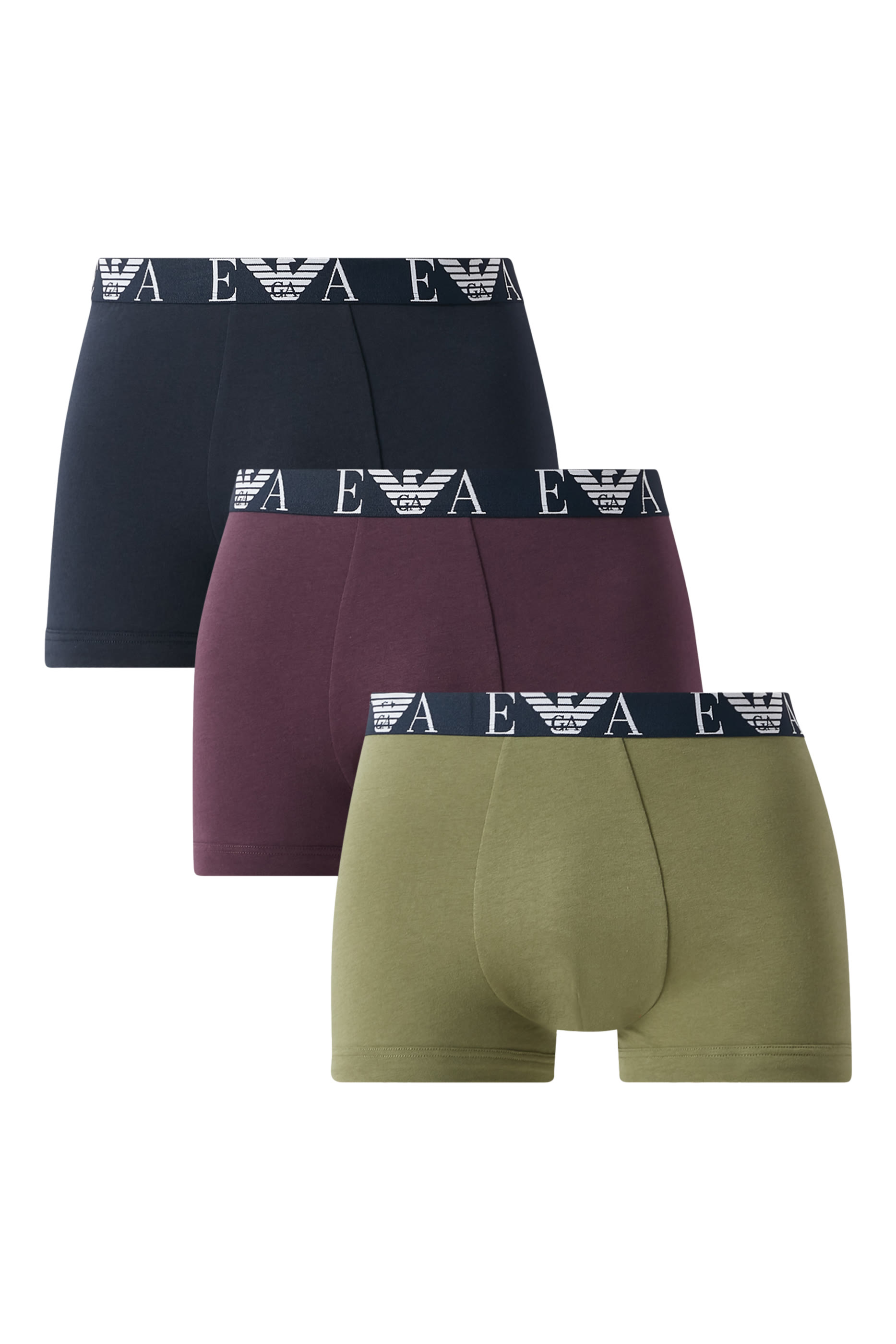 طقم بوكسر بشعار الماركة، 3 قطع